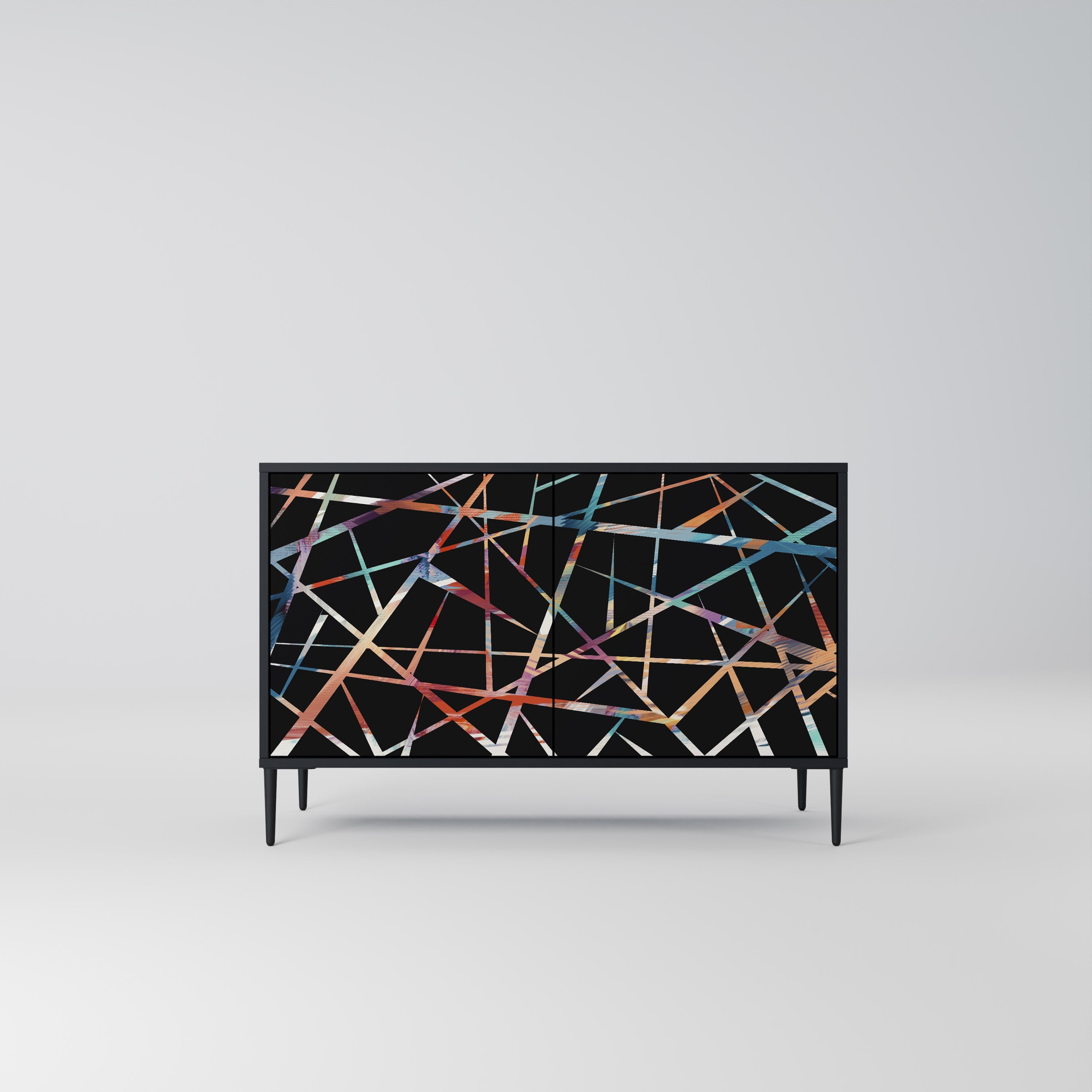 POLYGON VERVE Sideboard mit 2 Türen in Schwarz
