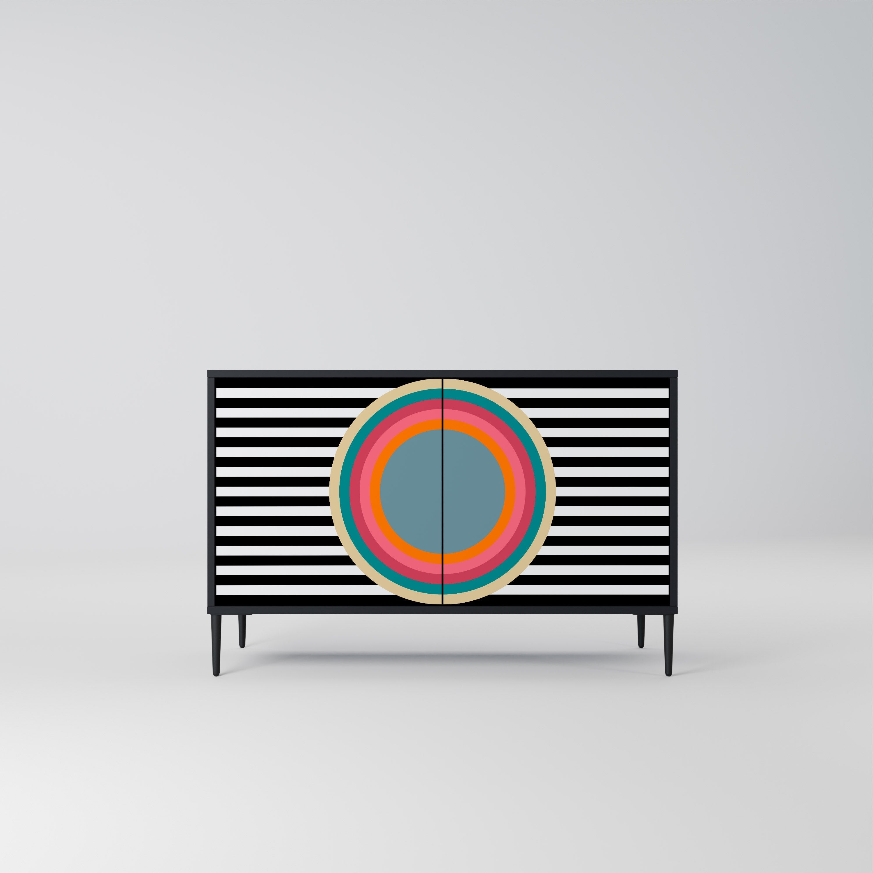 SPECTRA SHOWCASE Sideboard mit 2 Türen in Schwarz