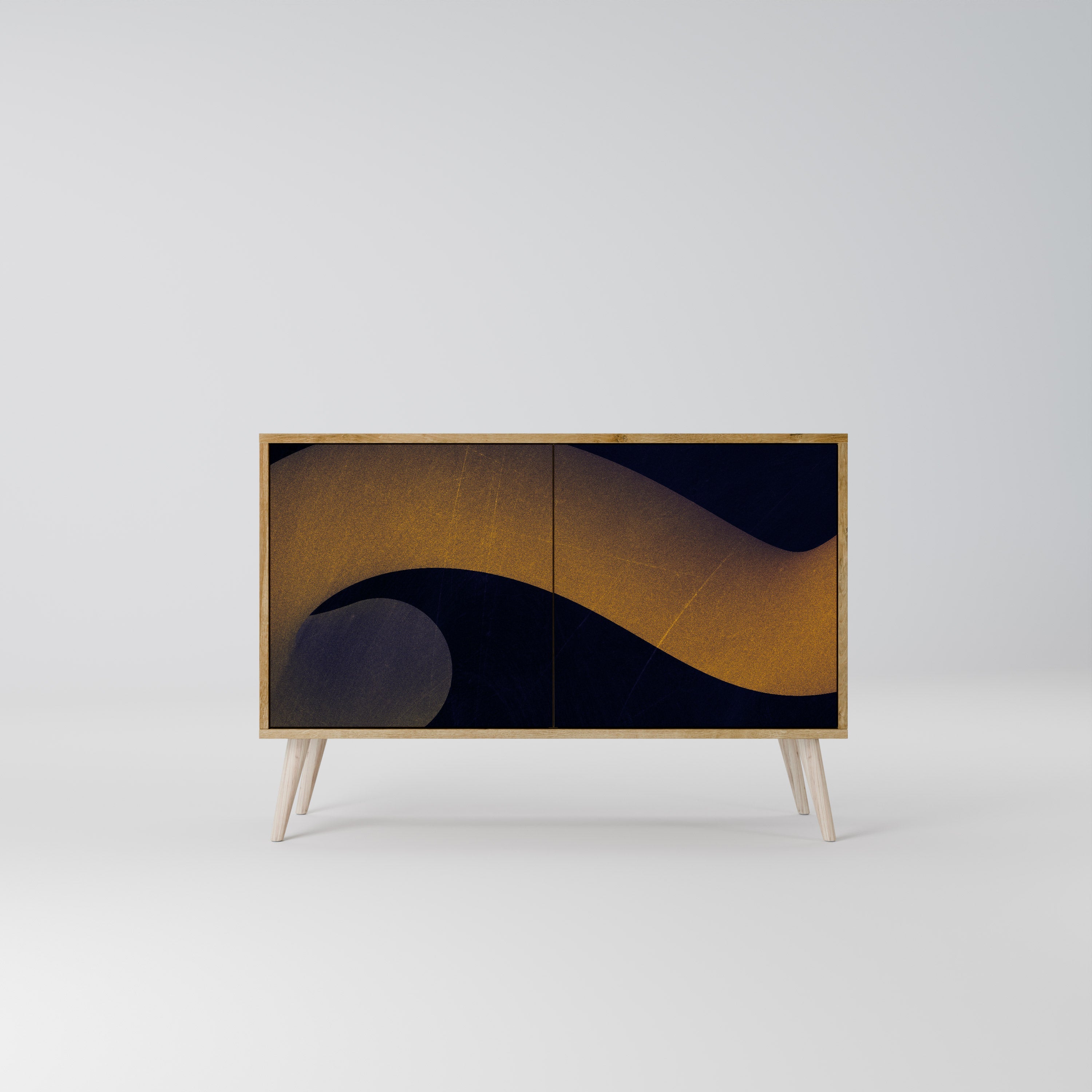 HOLLOW TIME Sideboard mit 2 Türen in Eichenoptik