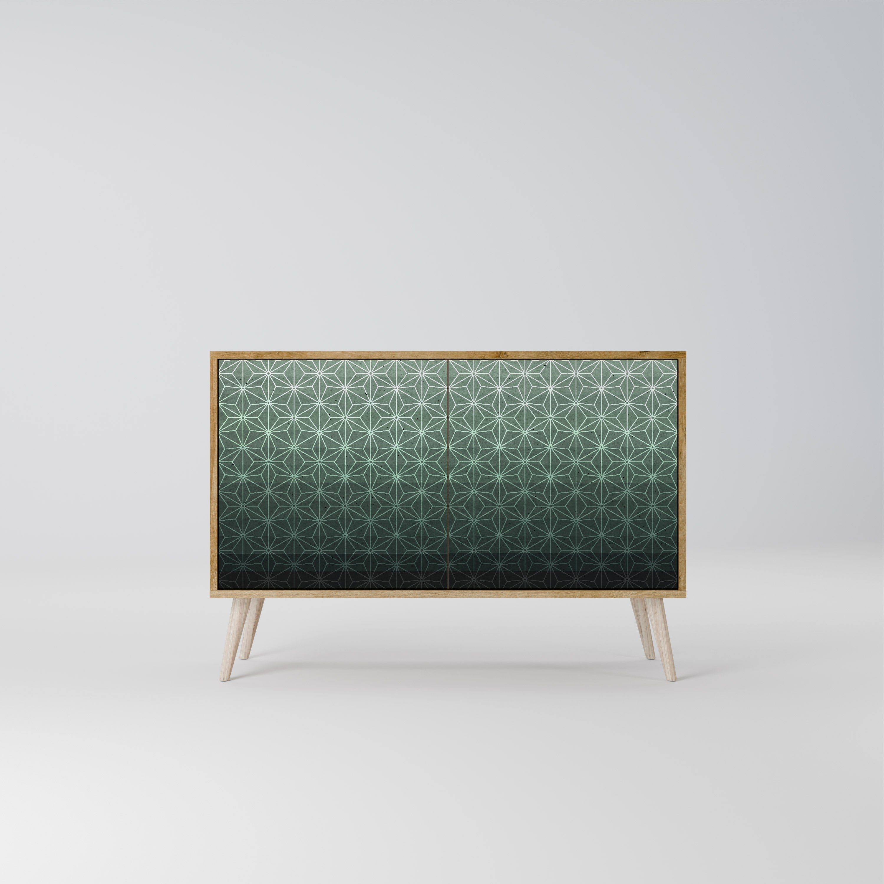 ORNAMENTAL GLIMMER Sideboard mit 2 Türen in Eichenoptik