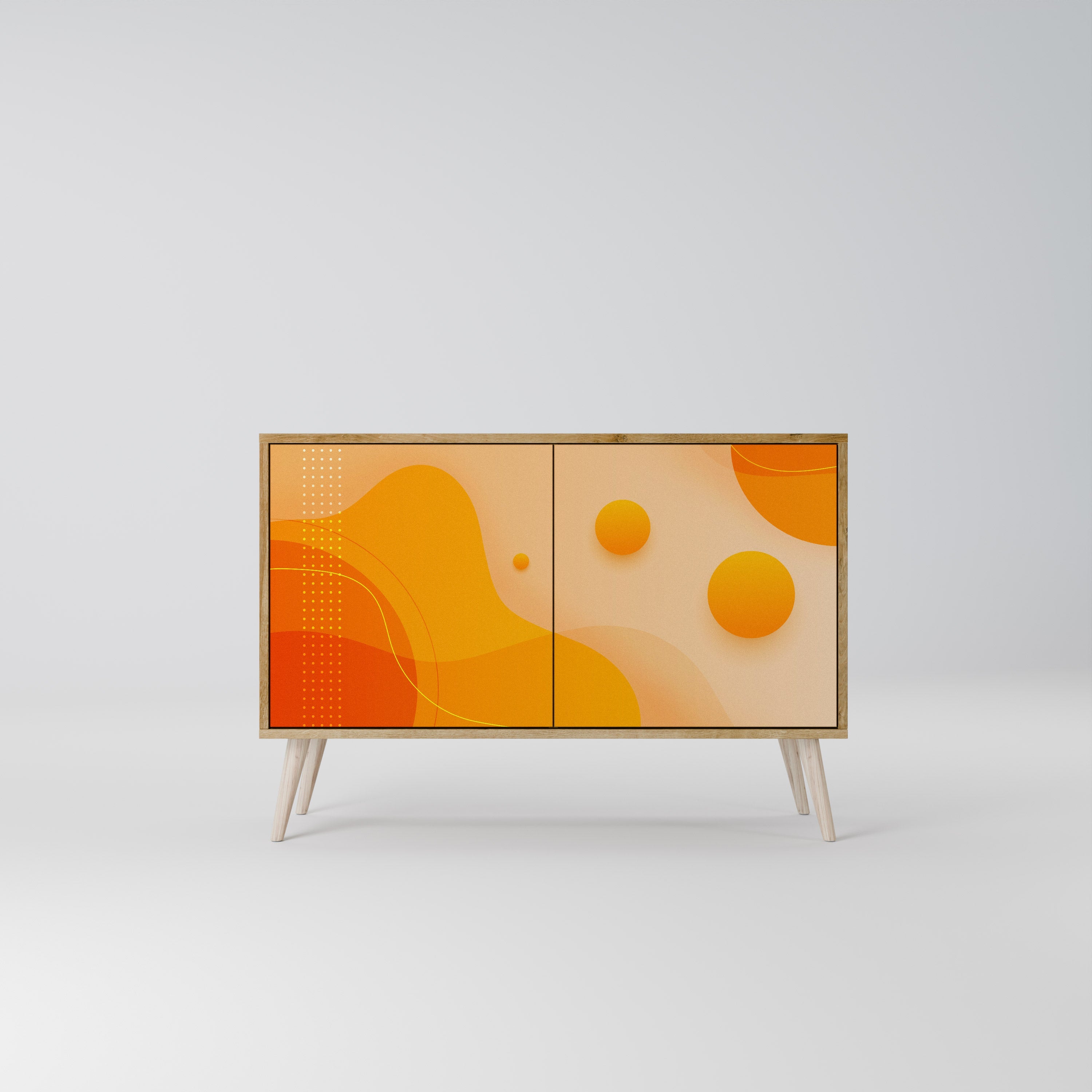 ORANGE ARRANGEMENT Sideboard mit 2 Türen in Eichenoptik