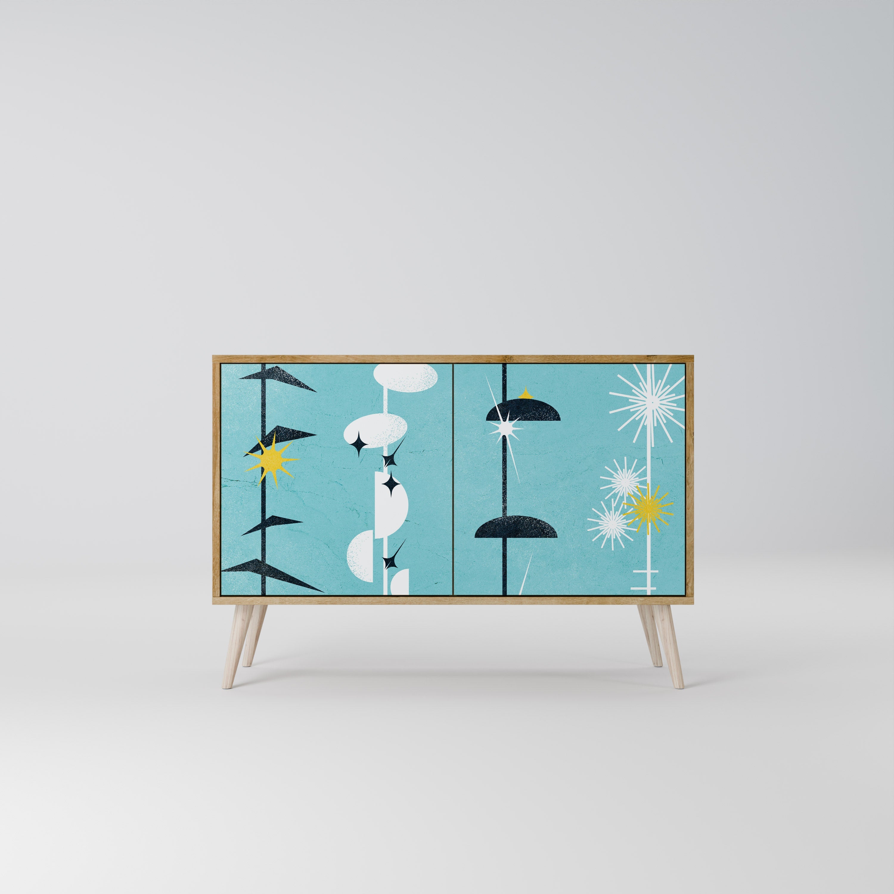 PATHS TO HAPPINESS Sideboard mit 2 Türen in Eichenoptik