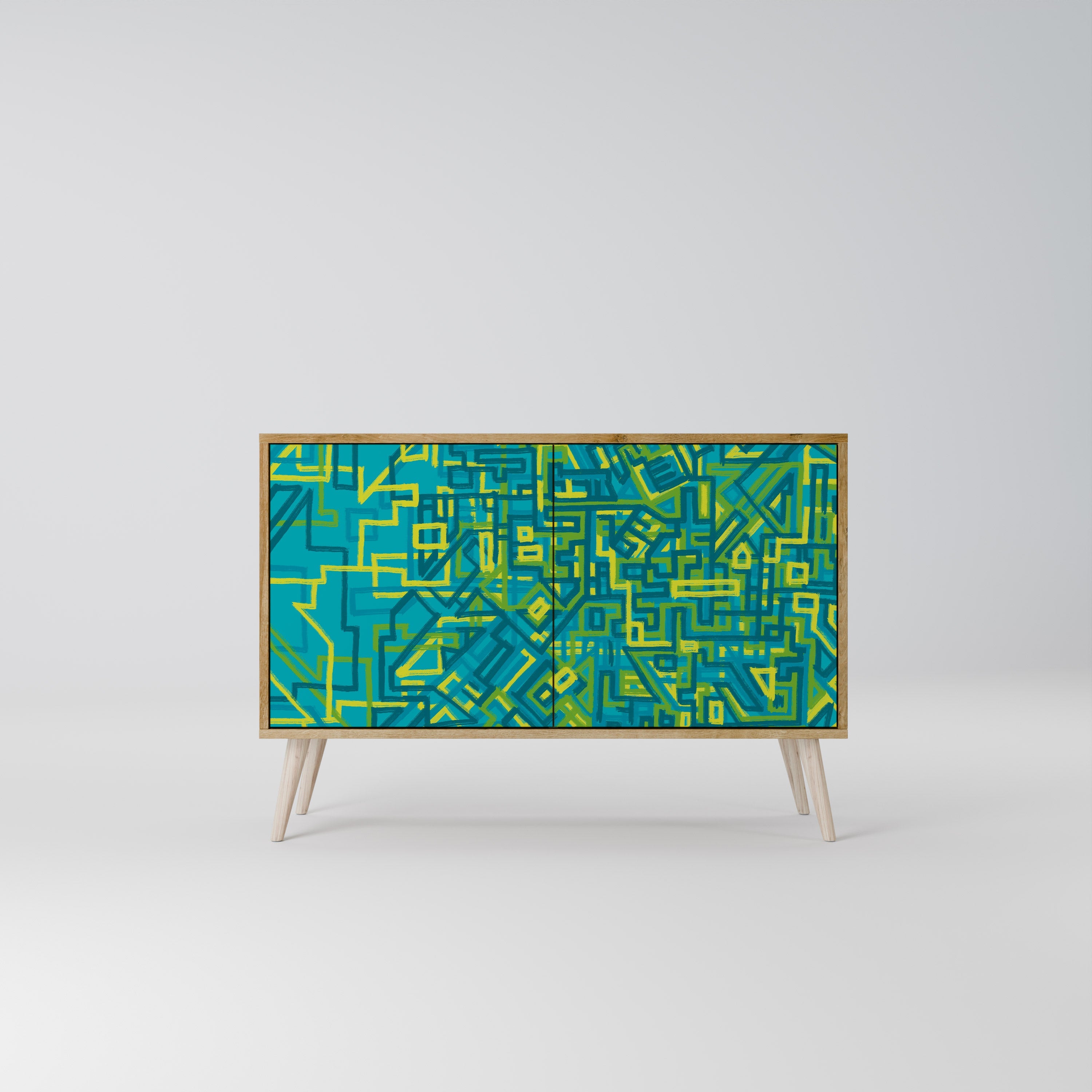 NOSTALGIC MEMORIES Sideboard mit 2 Türen in Eichenoptik