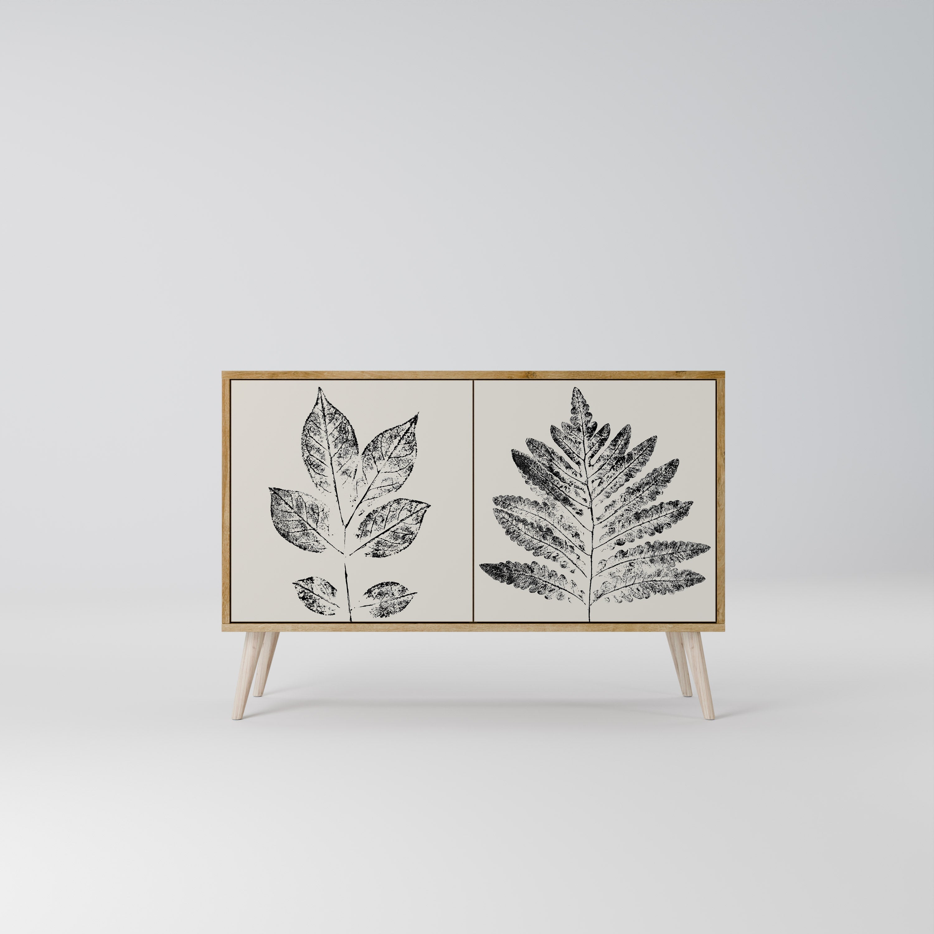 LEAFY STAMPS Sideboard mit 2 Türen in Eichenoptik