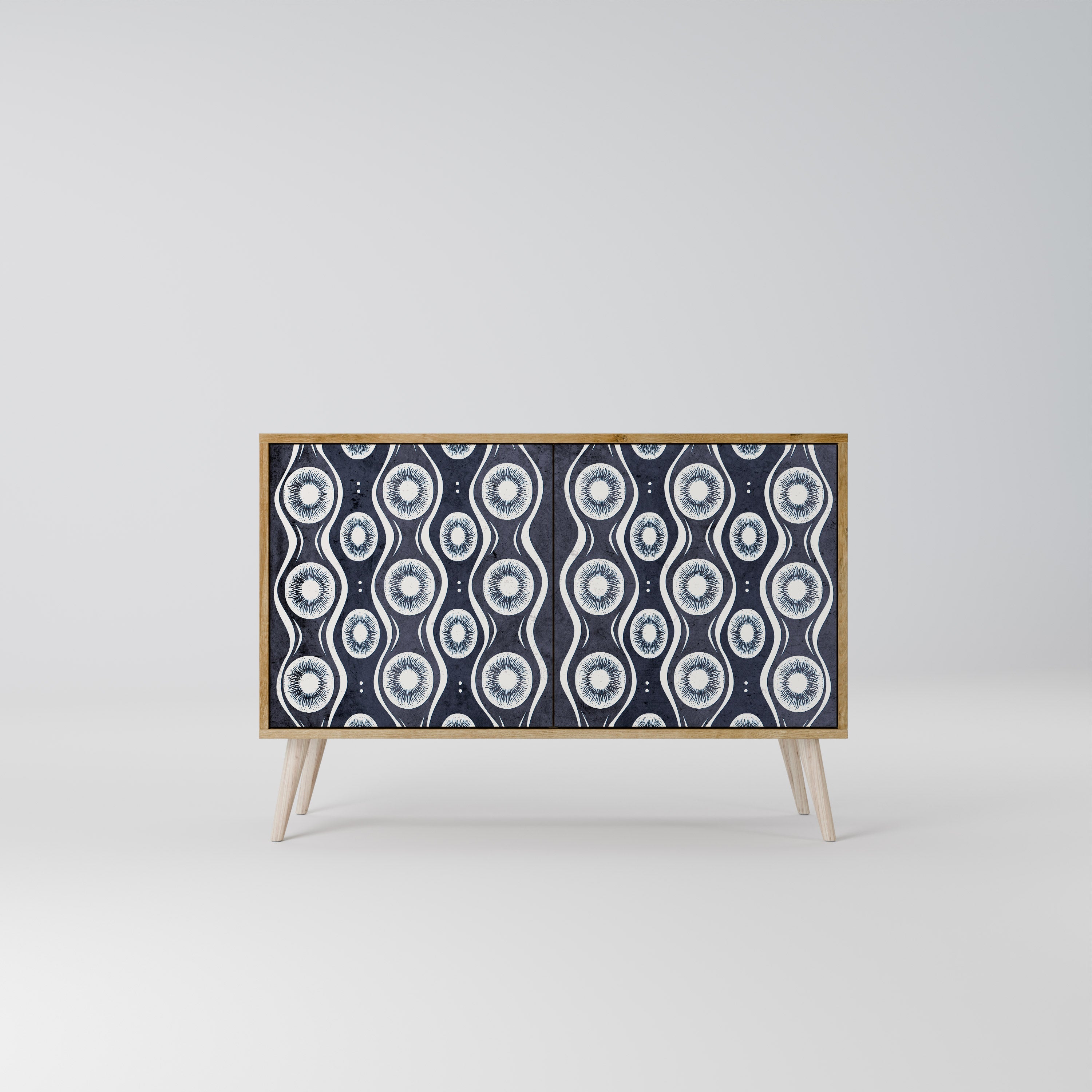 GRAPHITE EYES Sideboard mit 2 Türen in Eichenoptik
