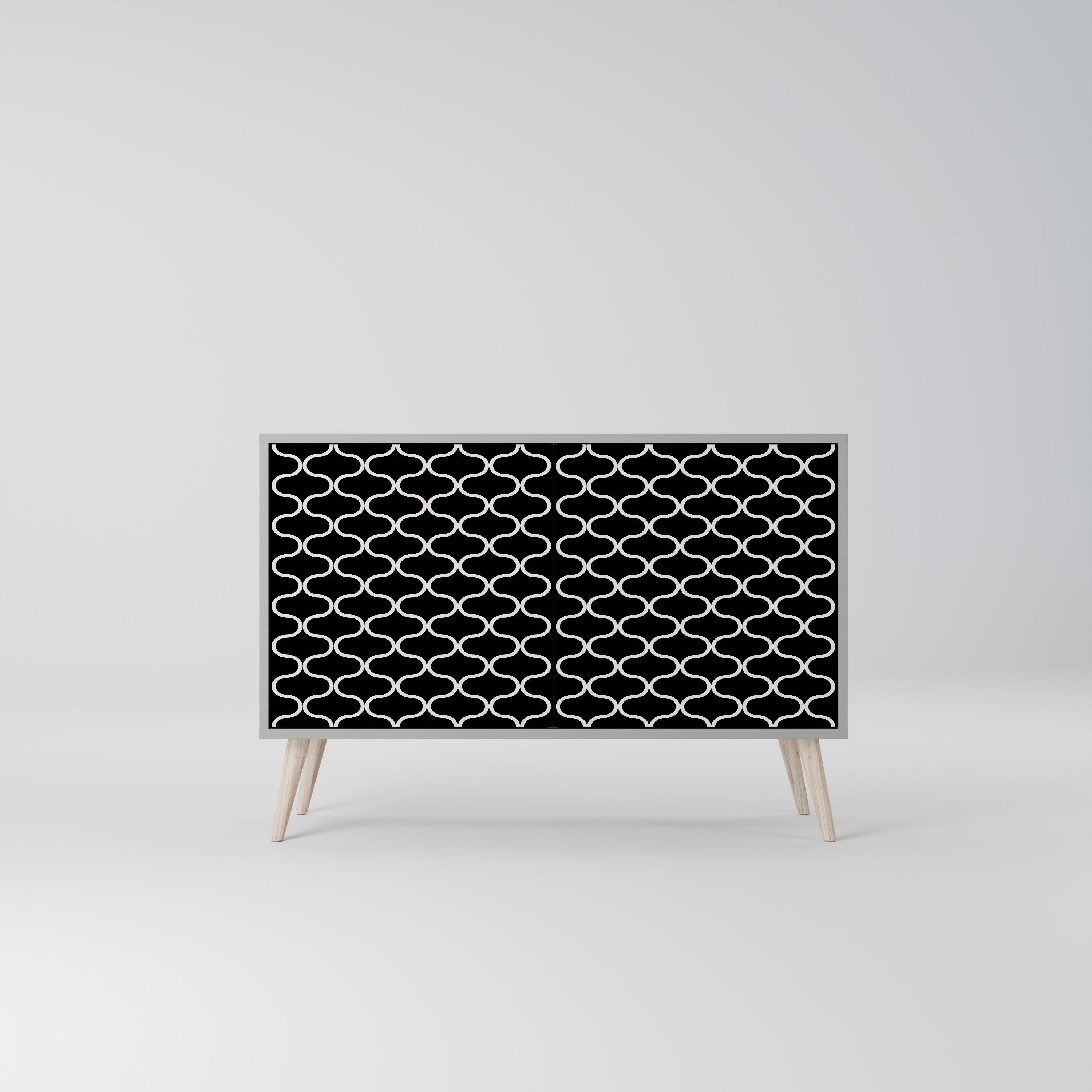 TESSELATED BLACKNESS Sideboard mit 2 Türen in grauem Finish