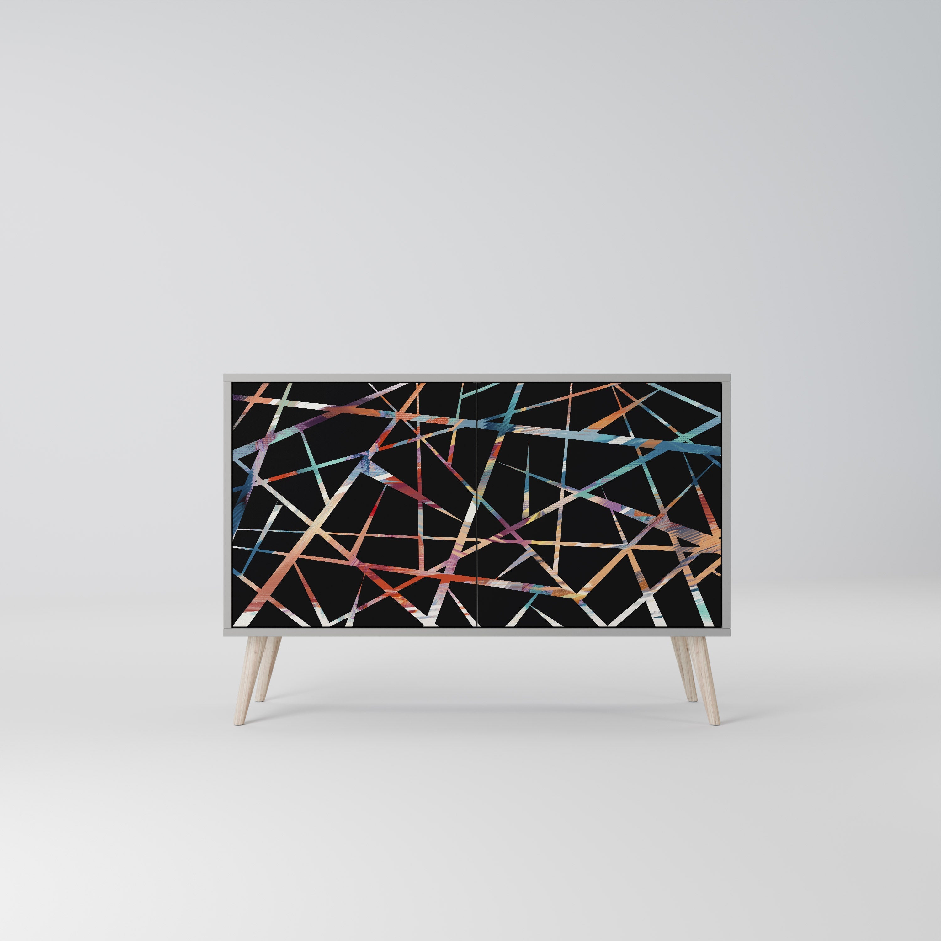 POLYGON VERVE Sideboard mit 2 Türen in grauer Ausführung