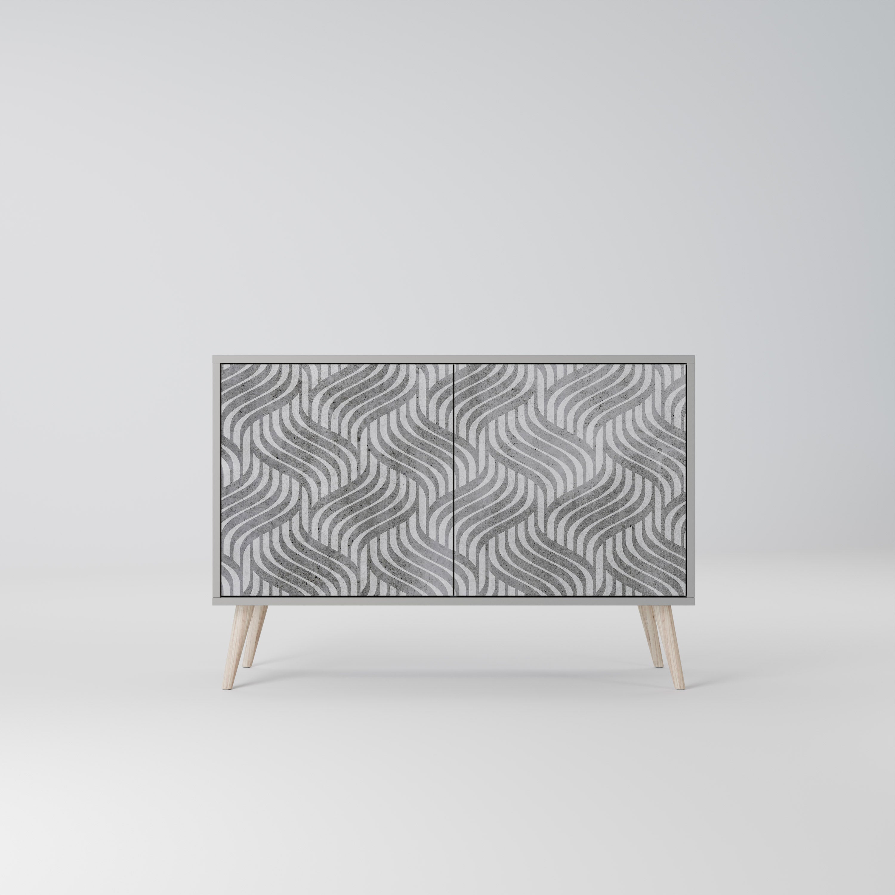 CONCRETE MOVEMENT Sideboard mit 2 Türen in grauer Ausführung
