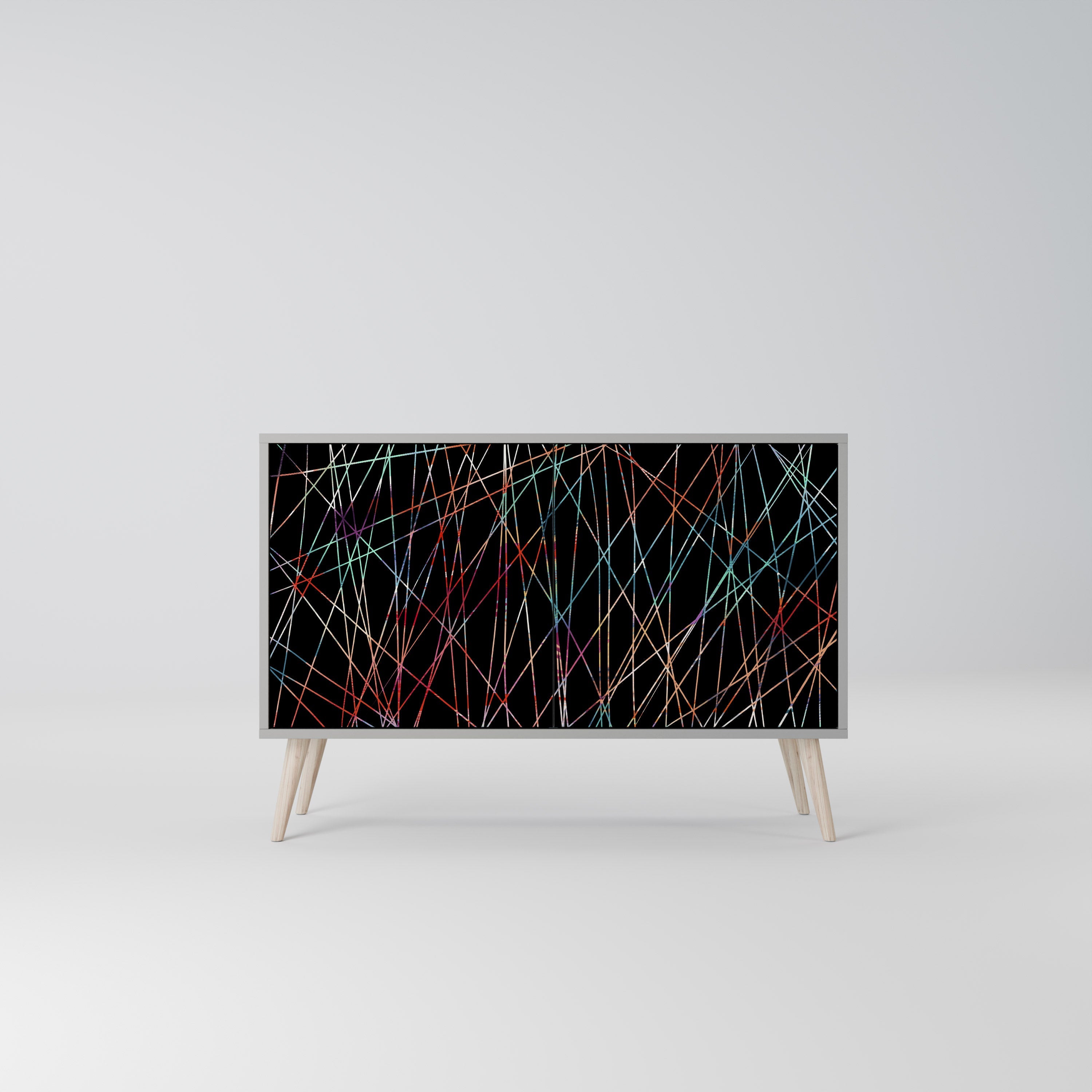 LUMINOUS SNARE Sideboard mit 2 Türen in grauem Finish