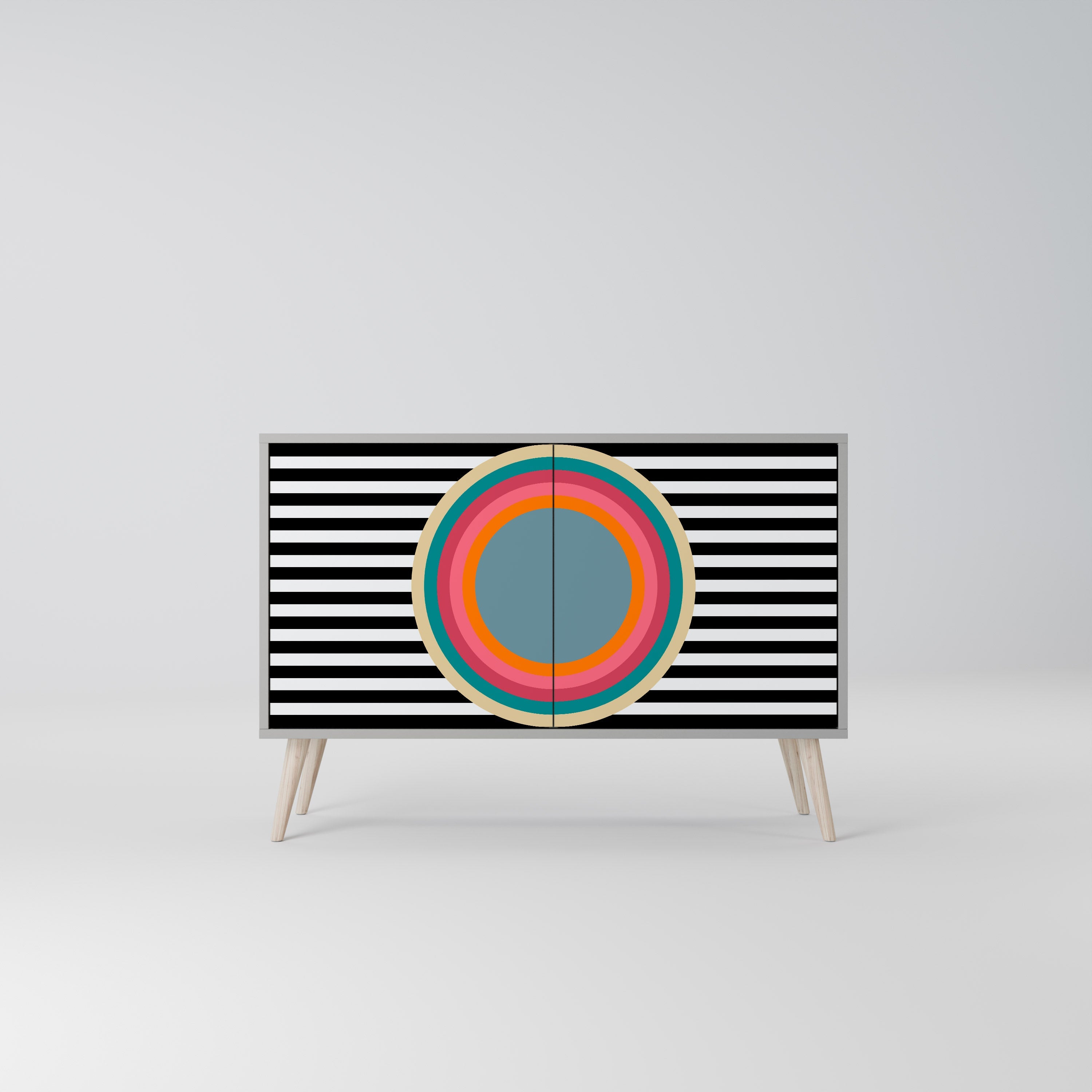 SPECTRA SHOWCASE Sideboard mit 2 Türen in grauem Finish