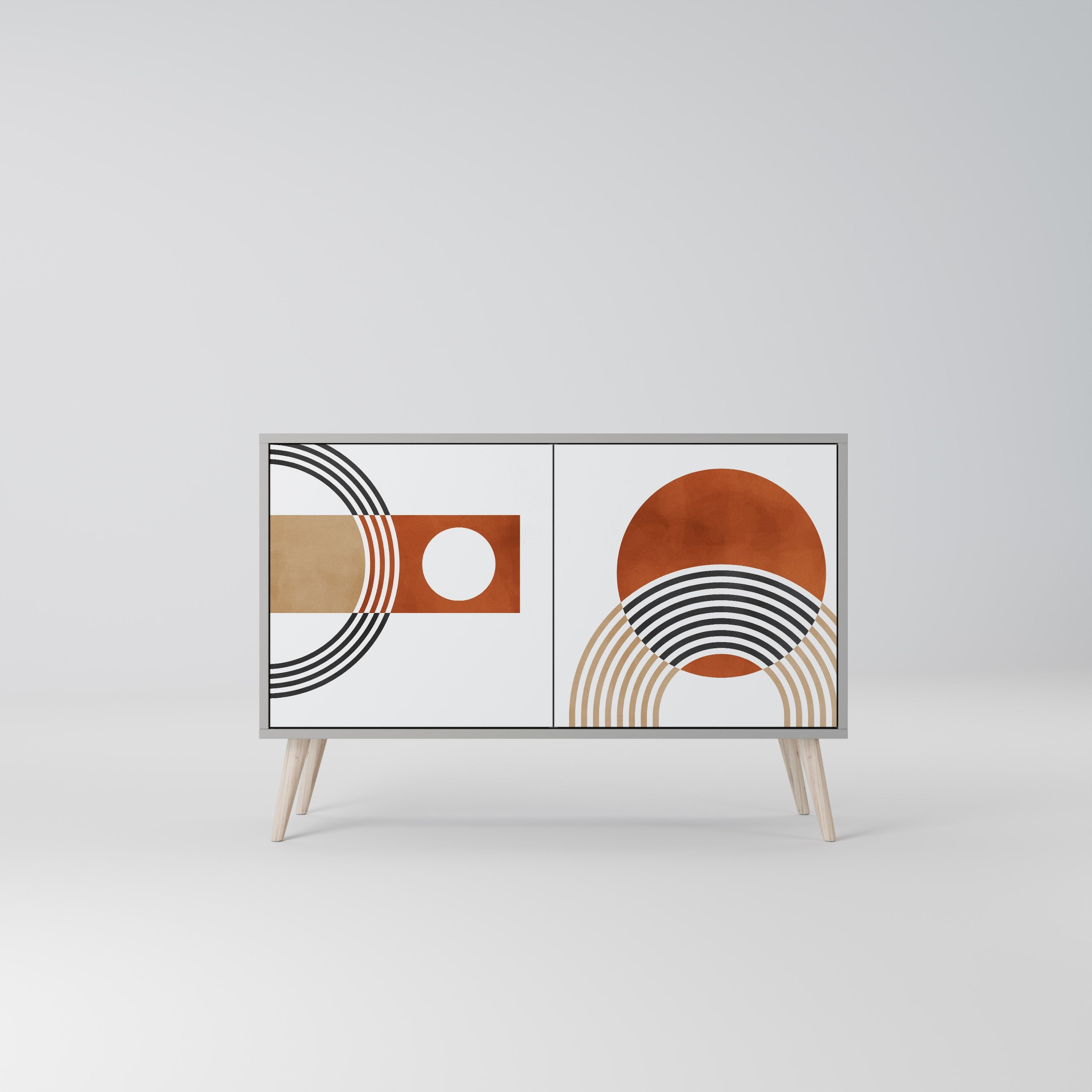 CIRCLE RHYTM Sideboard mit 2 Türen in grauer Ausführung