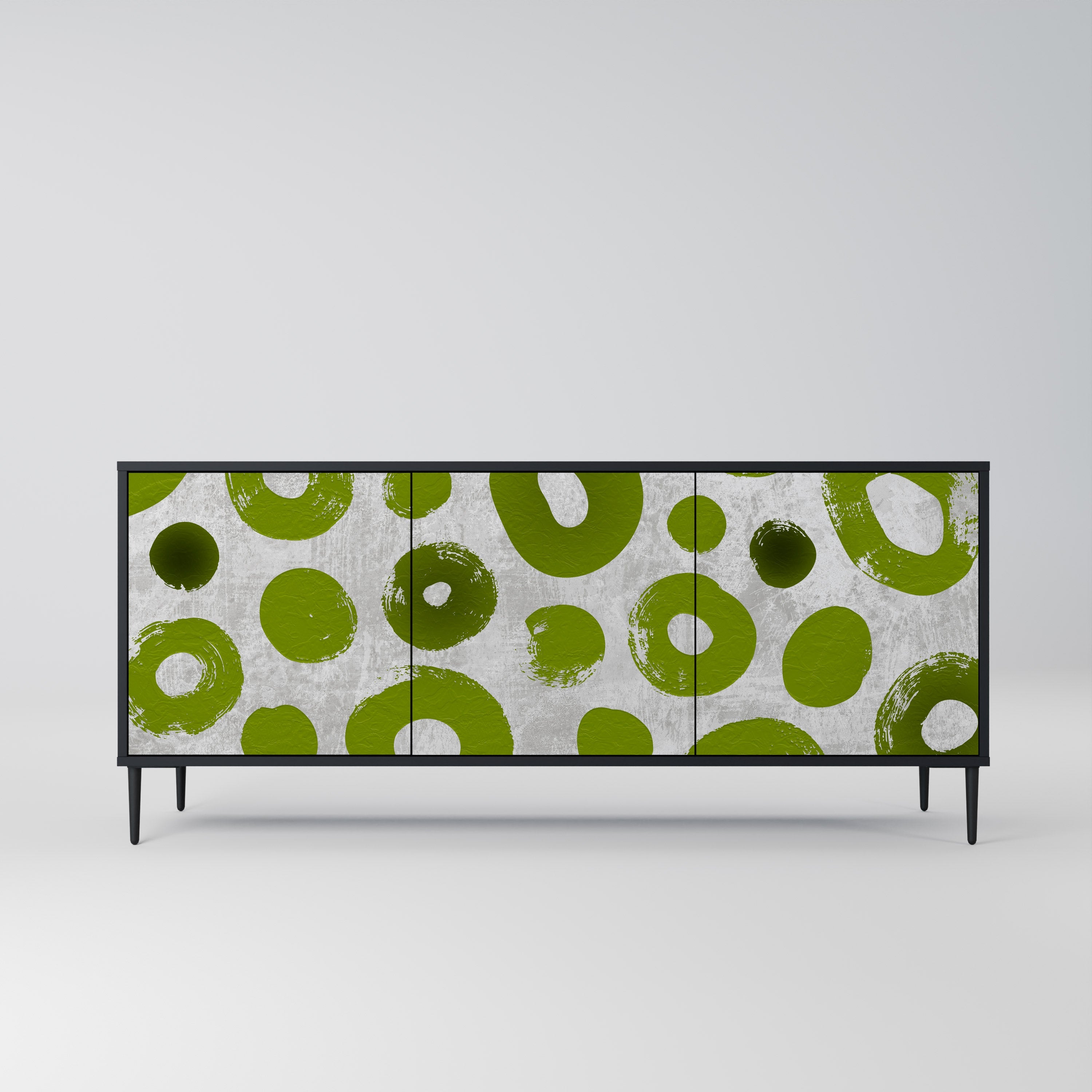 GREEN RHAPSODY 3-türiges Sideboard in Schwarz