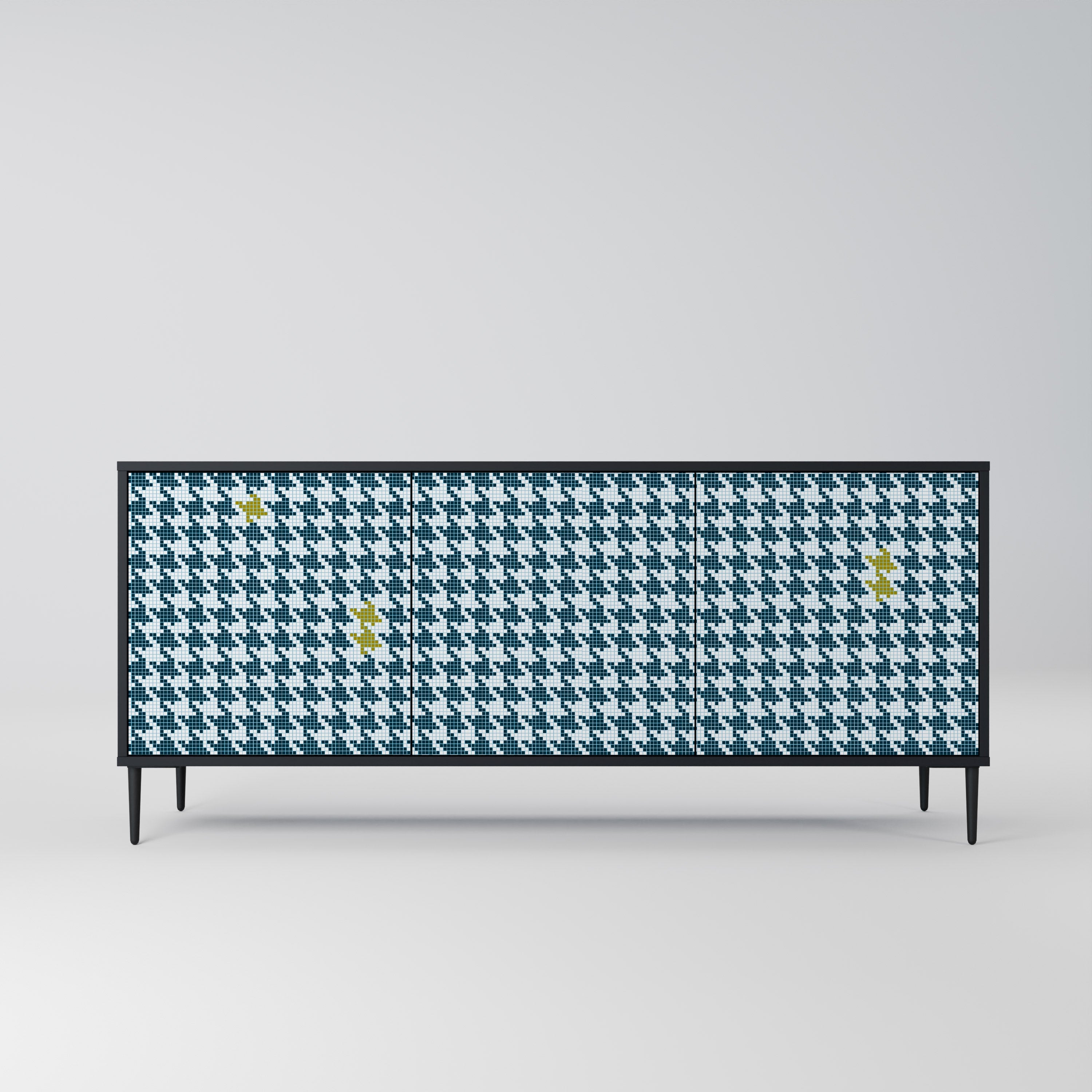 OUT OF CONTEXT 3-türiges Sideboard in Schwarz