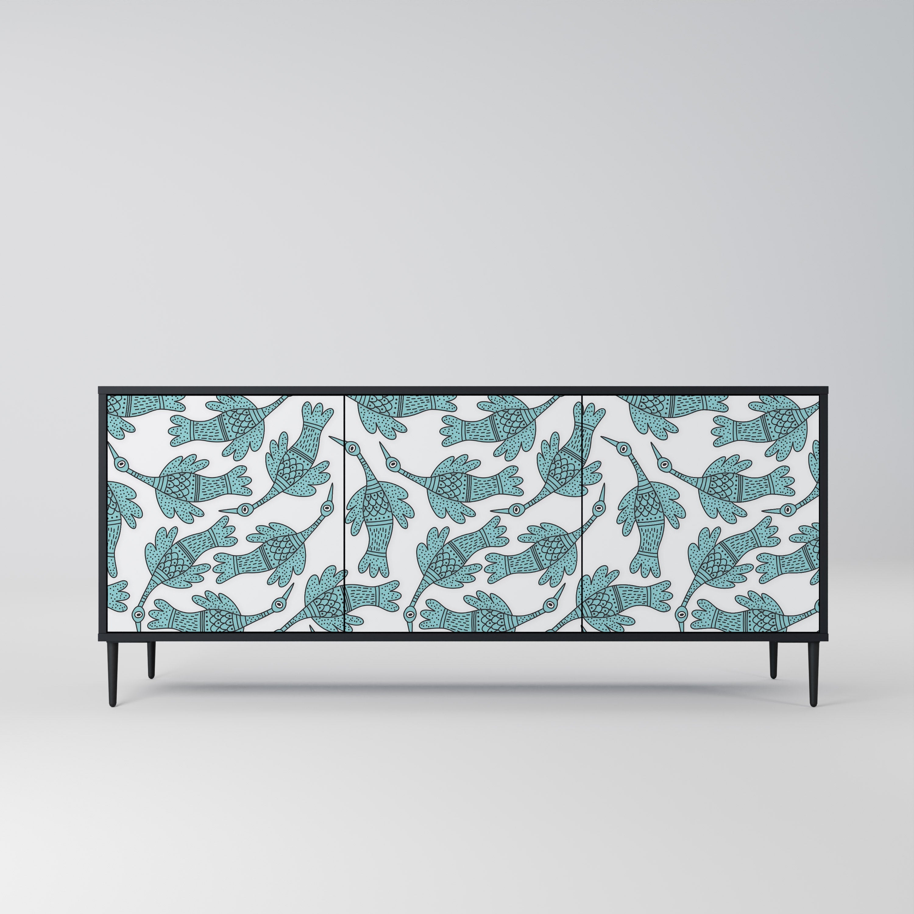 WATERSPOUT SONGIBIRD Sideboard mit 3 Türen in Schwarz