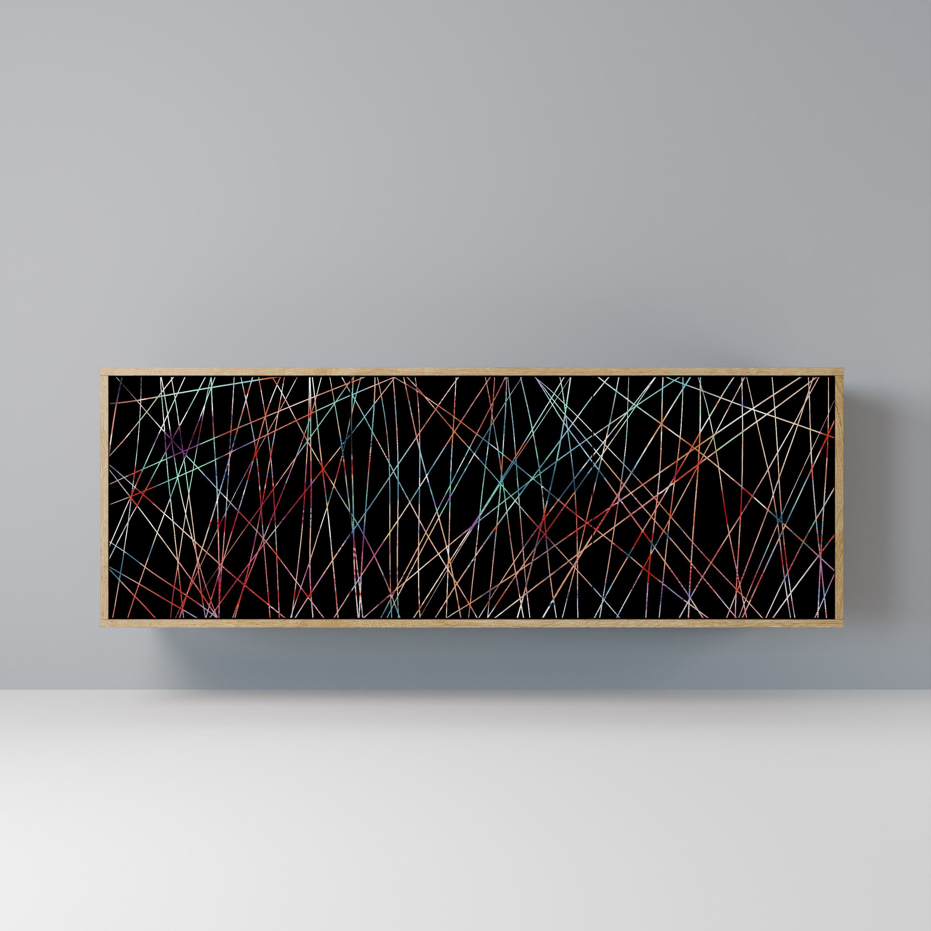 LUMINOUS SNARE 3-türiges Sideboard in Eichenoptik