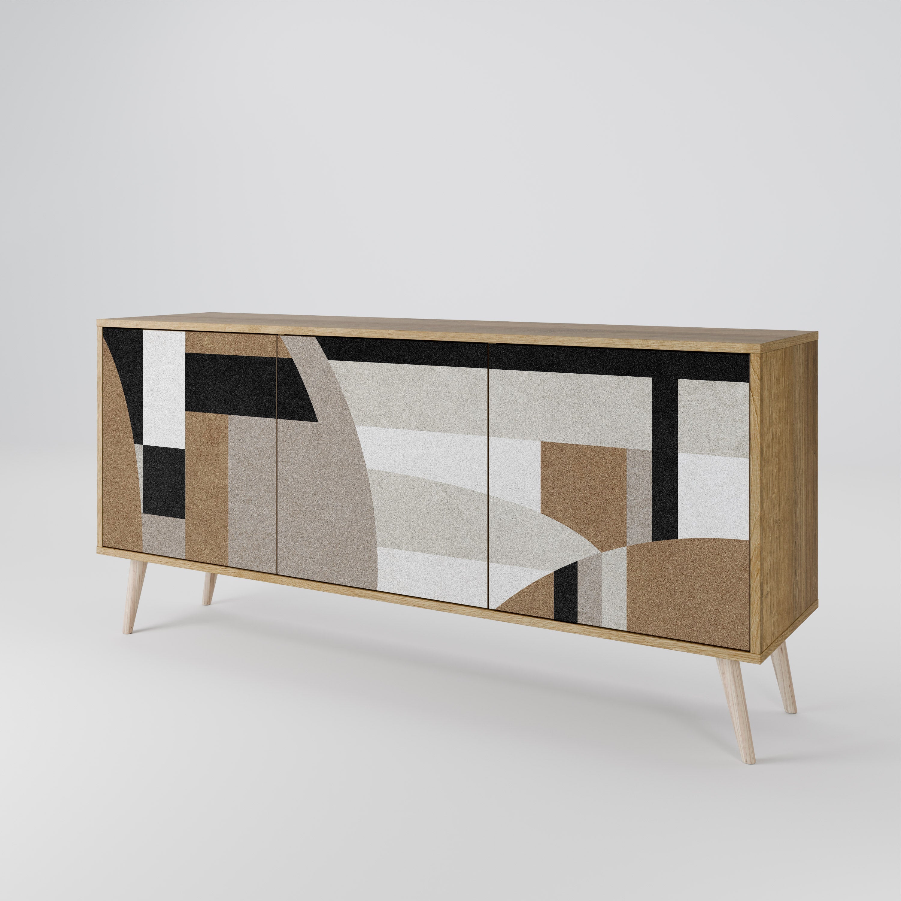 DELICATE MEMENTO 3-türiges Sideboard in Eichenoptik
