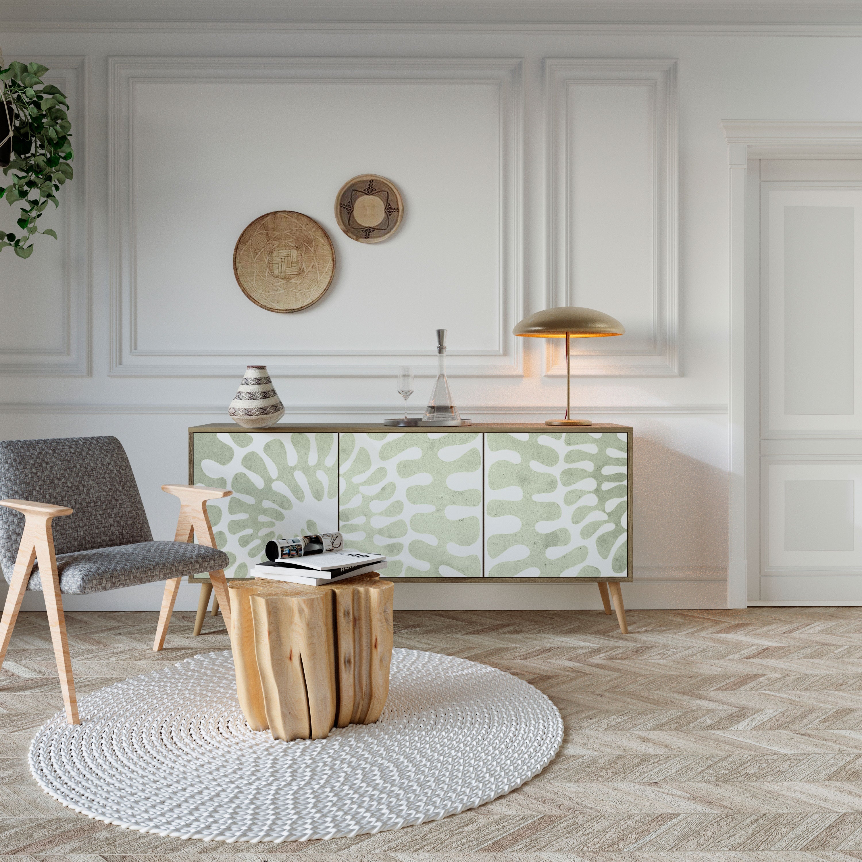 HELIX DANCE 3-türiges Sideboard in Eichenoptik