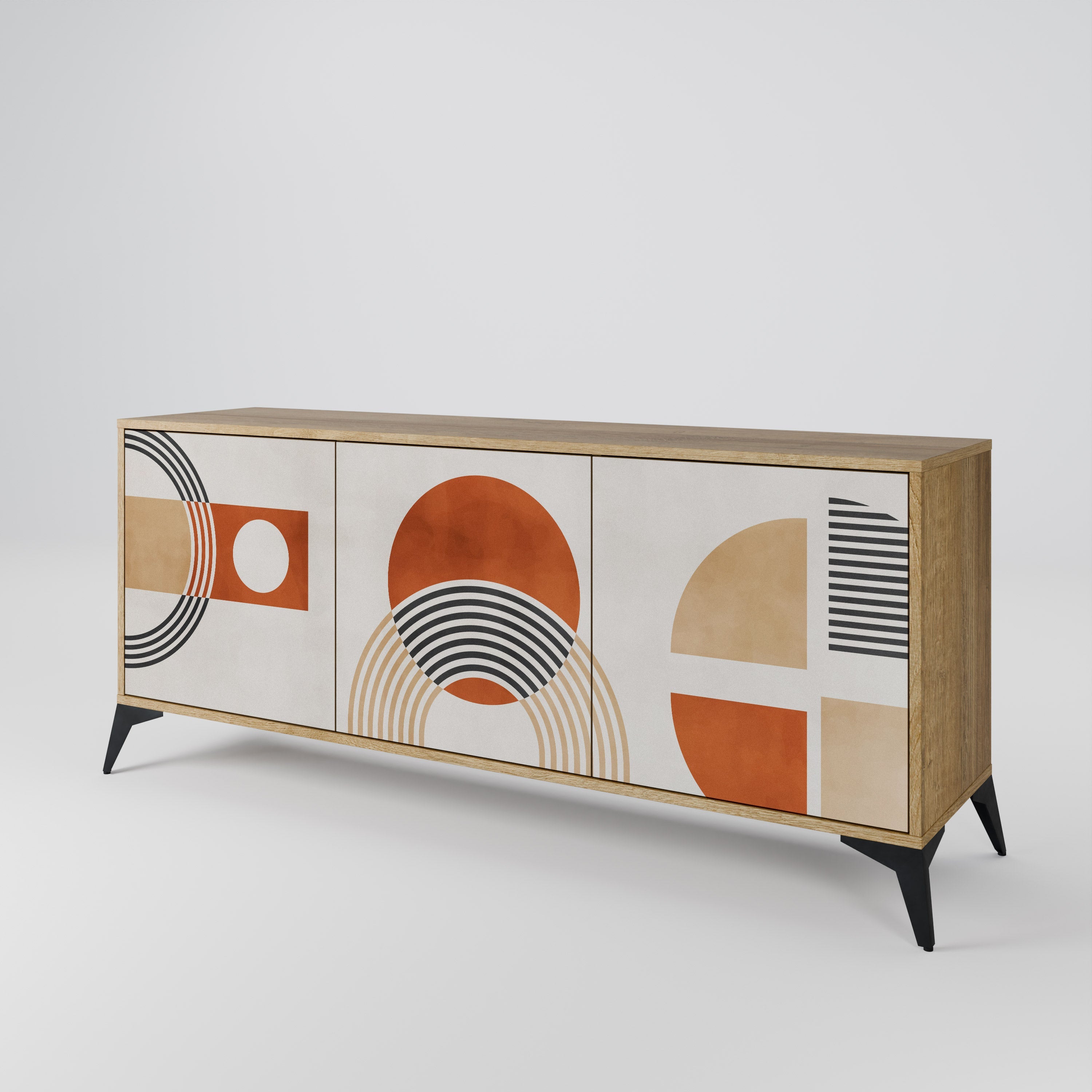SPACE AROUND 3-türiges Sideboard in Eichenoptik