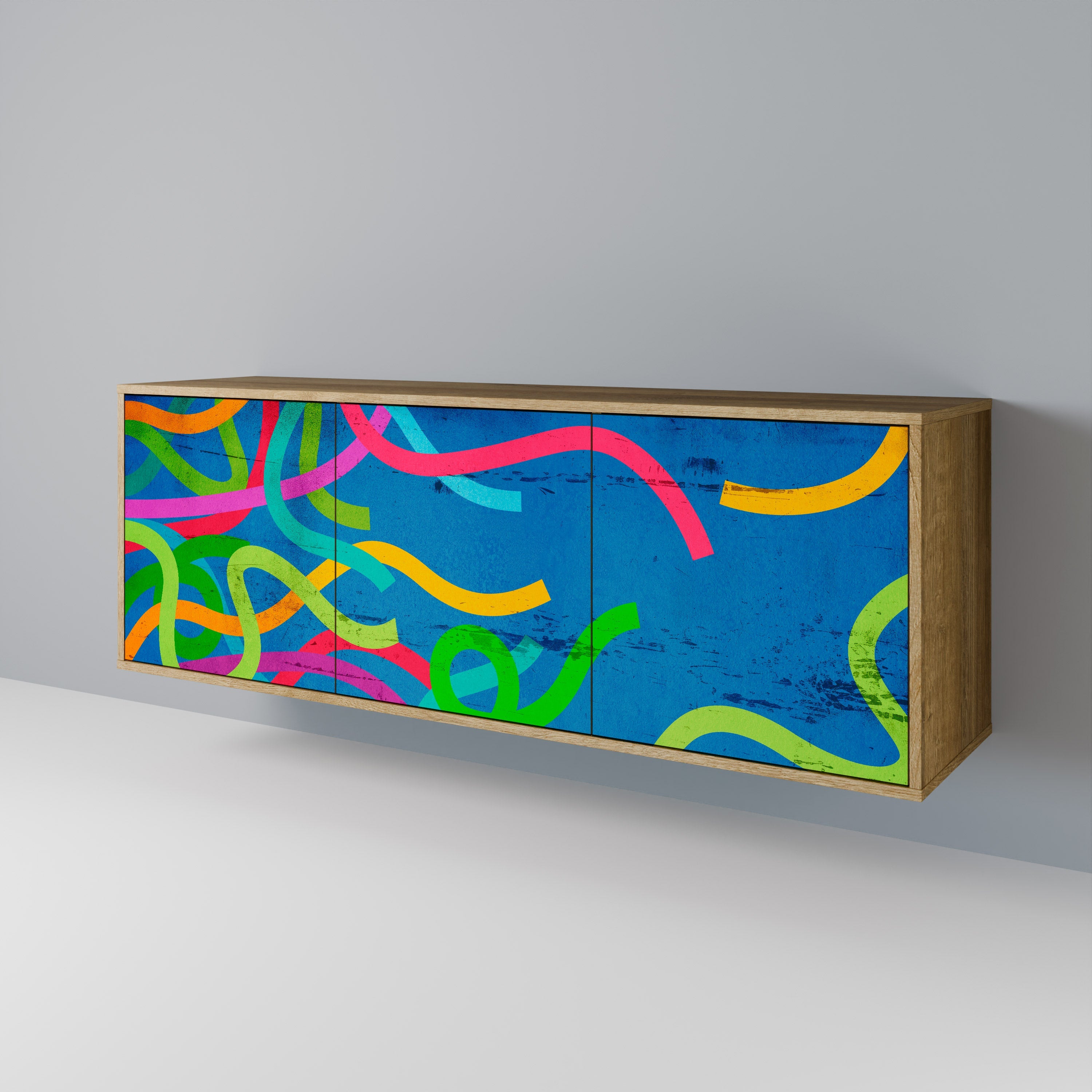 STREAMER TANGLE 3-türiges Sideboard in Eichenoptik