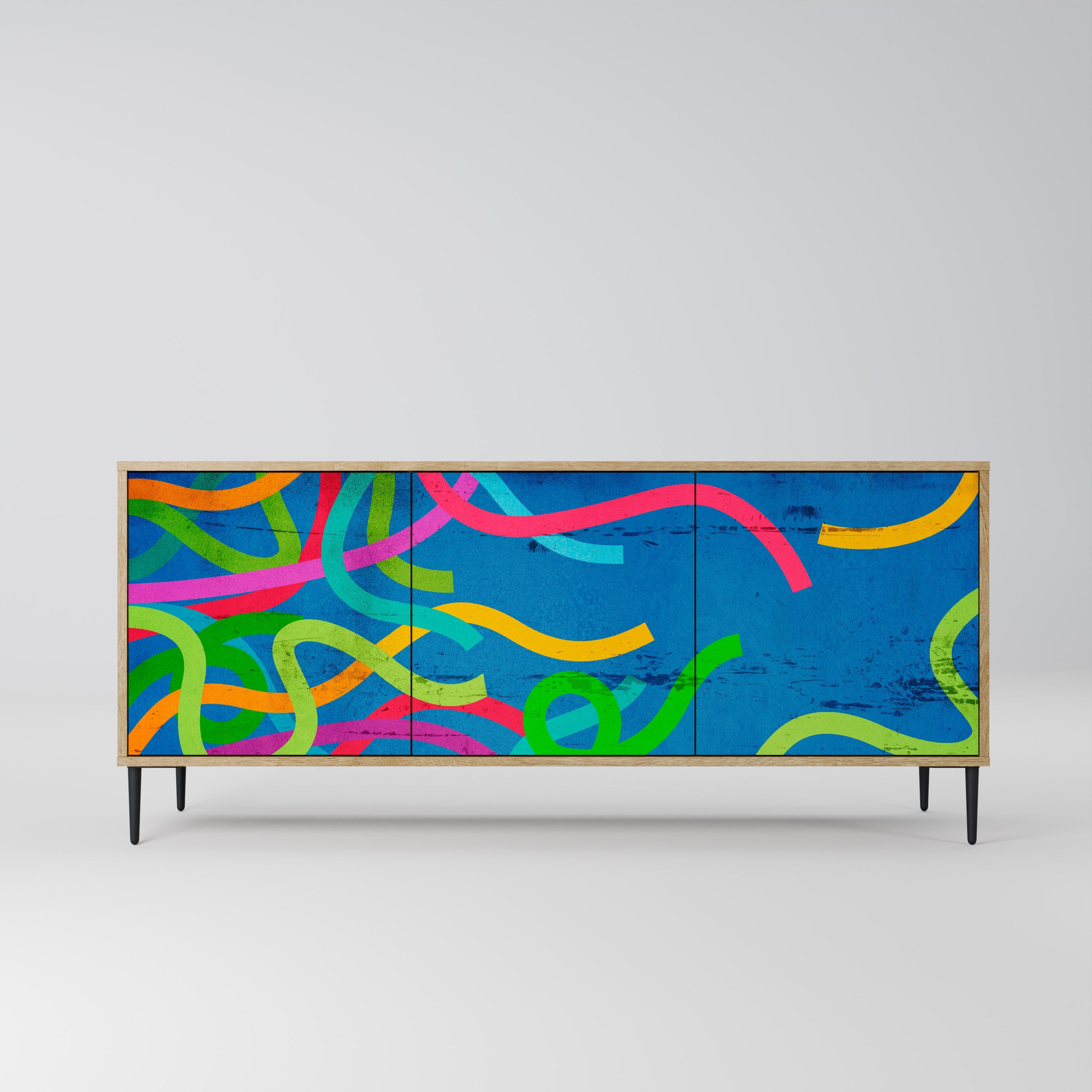 STREAMER TANGLE 3-türiges Sideboard in Eichenoptik