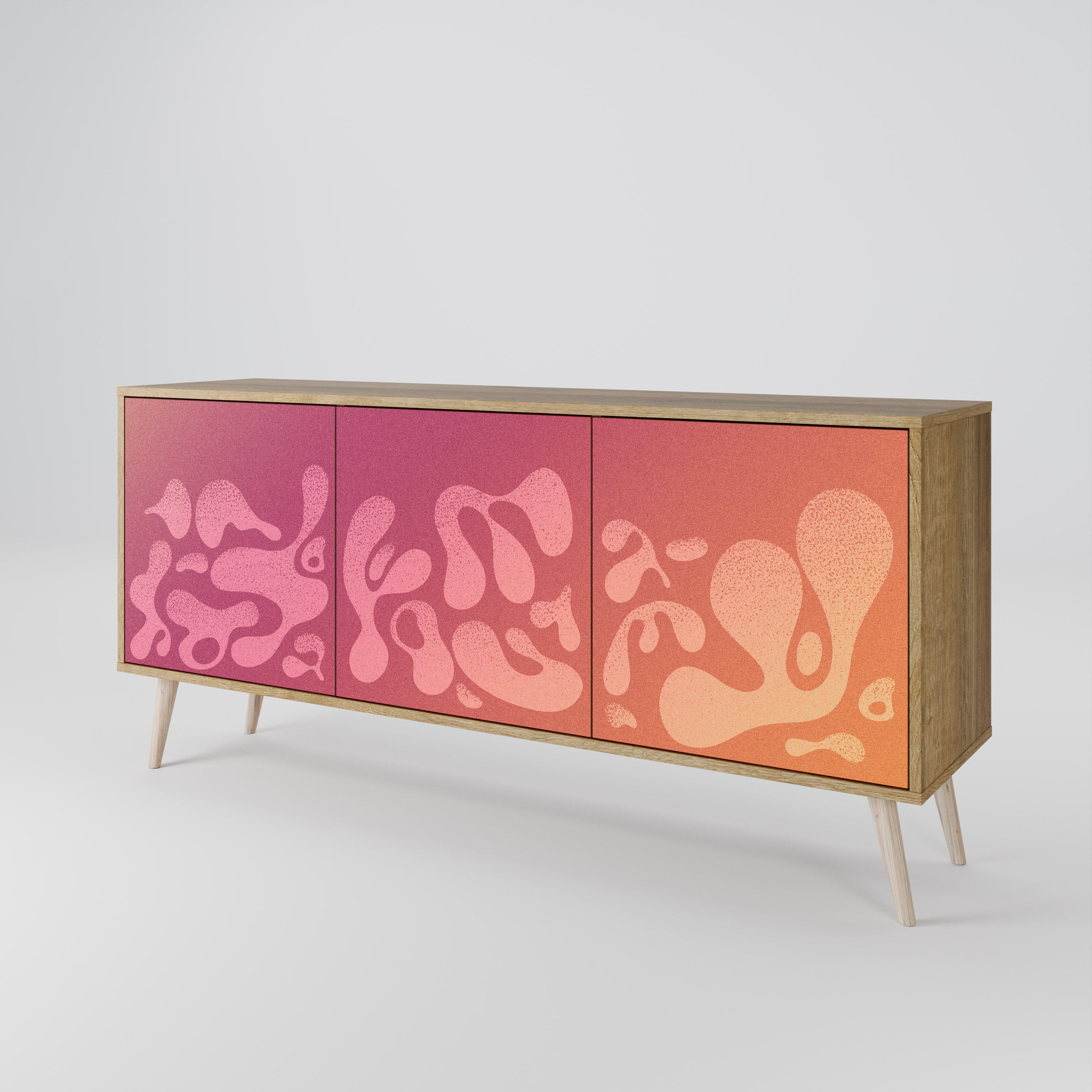 IRREGULAR PINK 3-türiges Sideboard in Eichenoptik