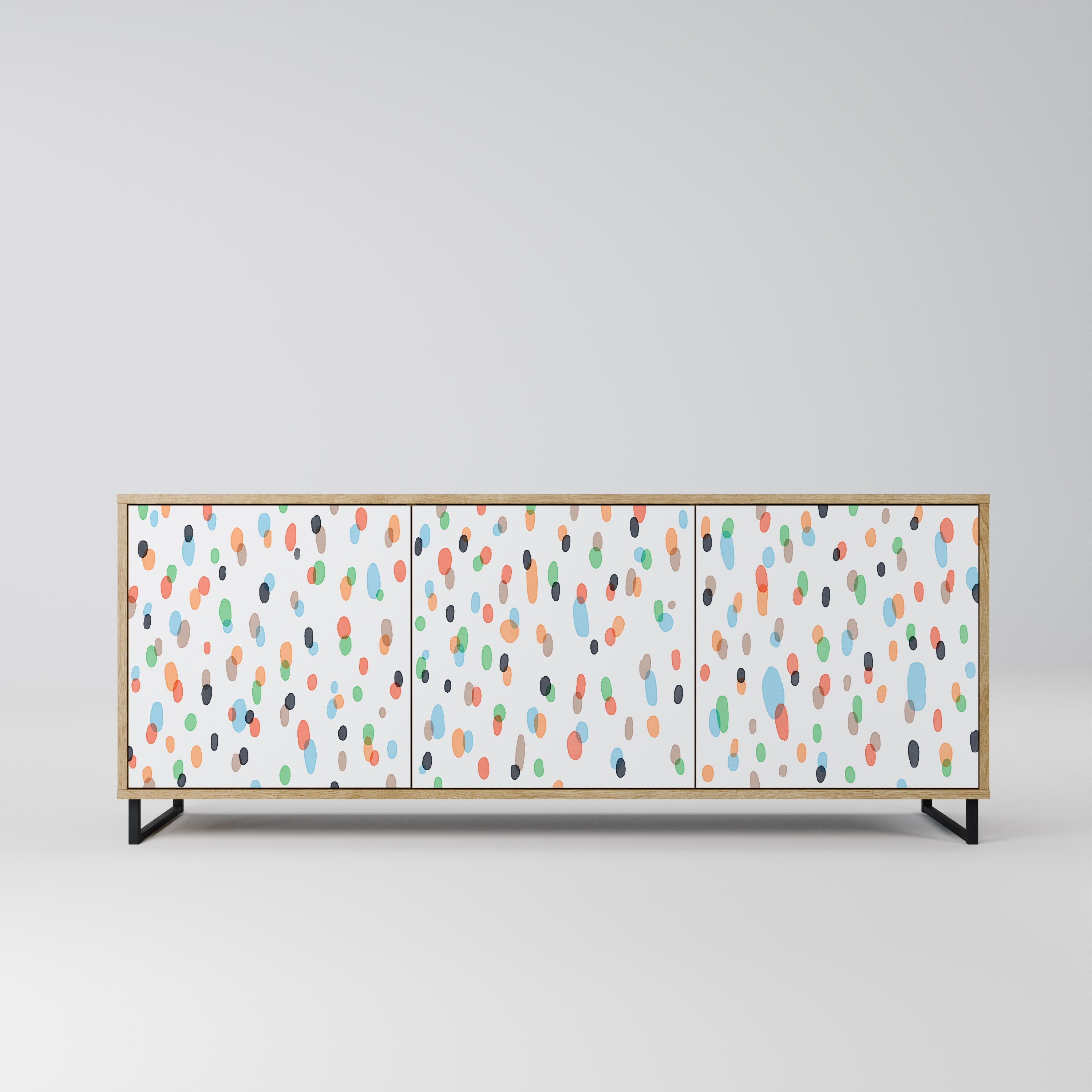 ENERGETIC SPOTS 3-türiges Sideboard in Eichenoptik