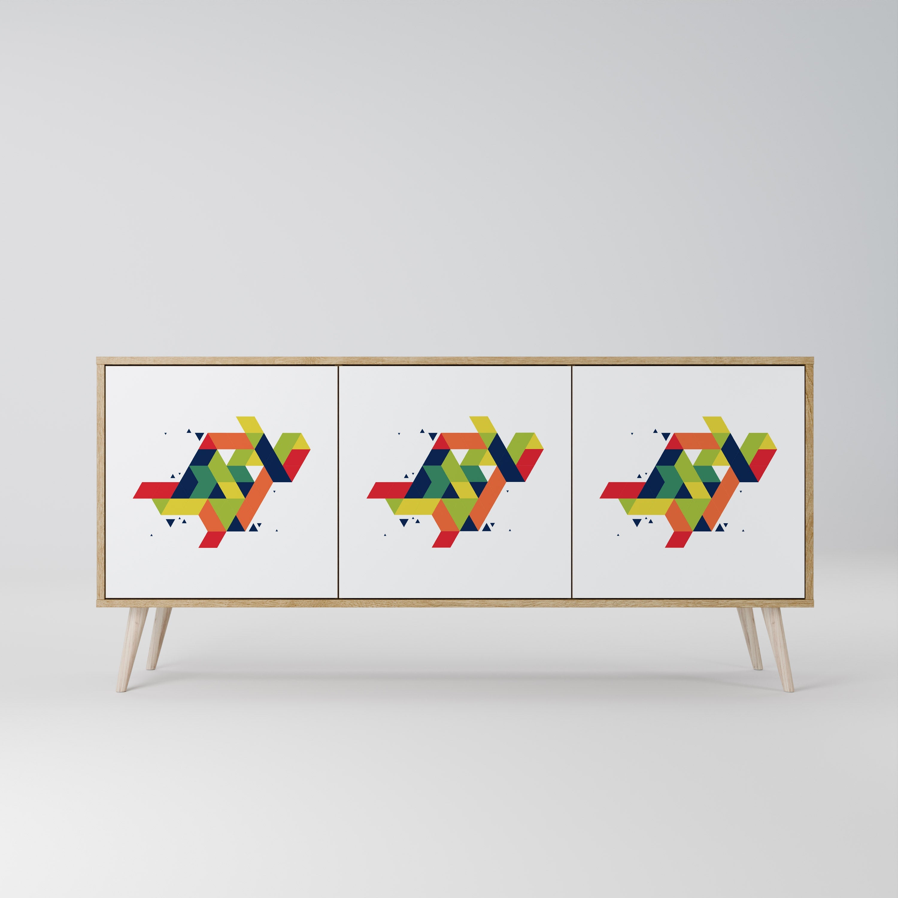 FUTURE SIGN 3-türiges Sideboard in Eichenoptik