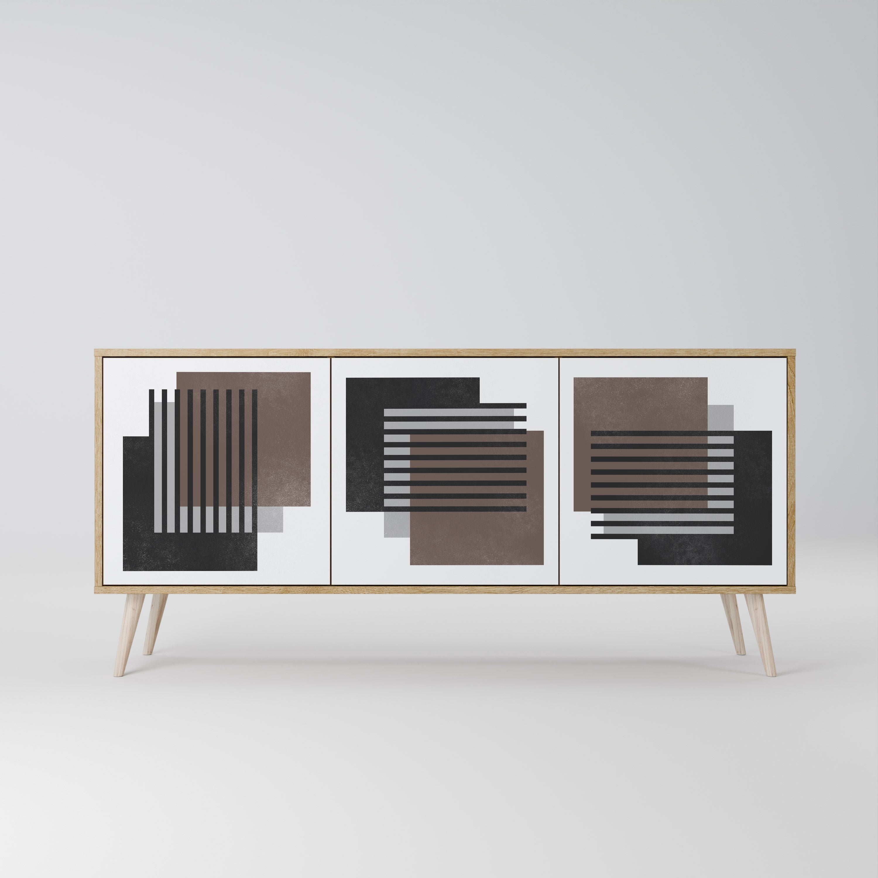 SHADOW SYNCHRONY 3-türiges Sideboard in Eichenoptik