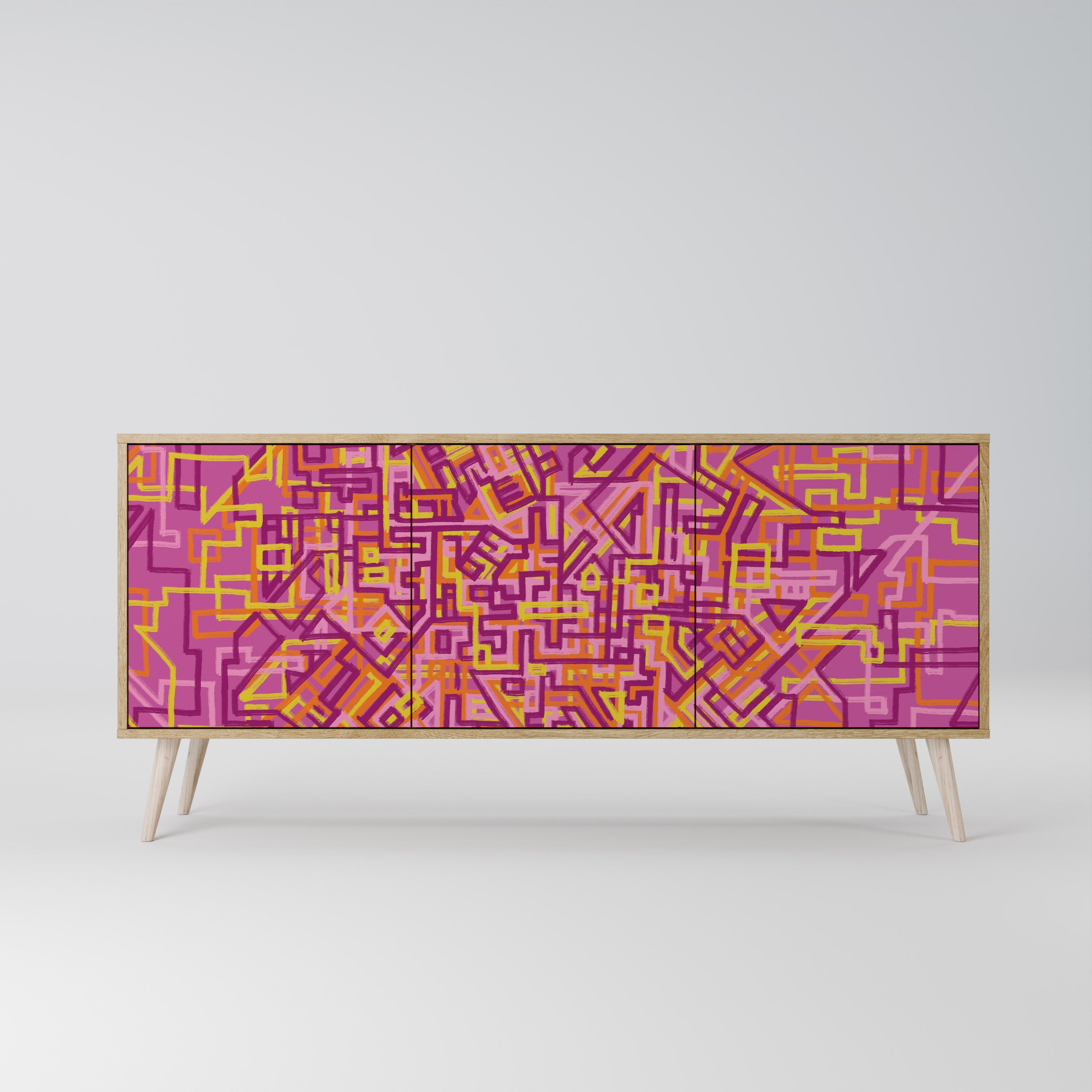 LOVELY MEMORIES 3-türiges Sideboard in Eichenoptik
