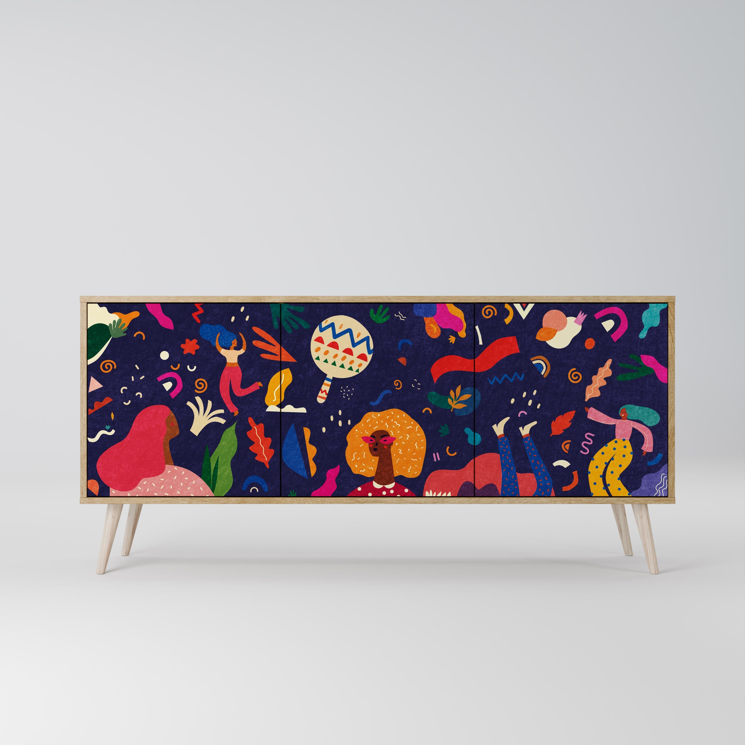 FESTIVE PLEASURES 3-türiges Sideboard in Eichenoptik