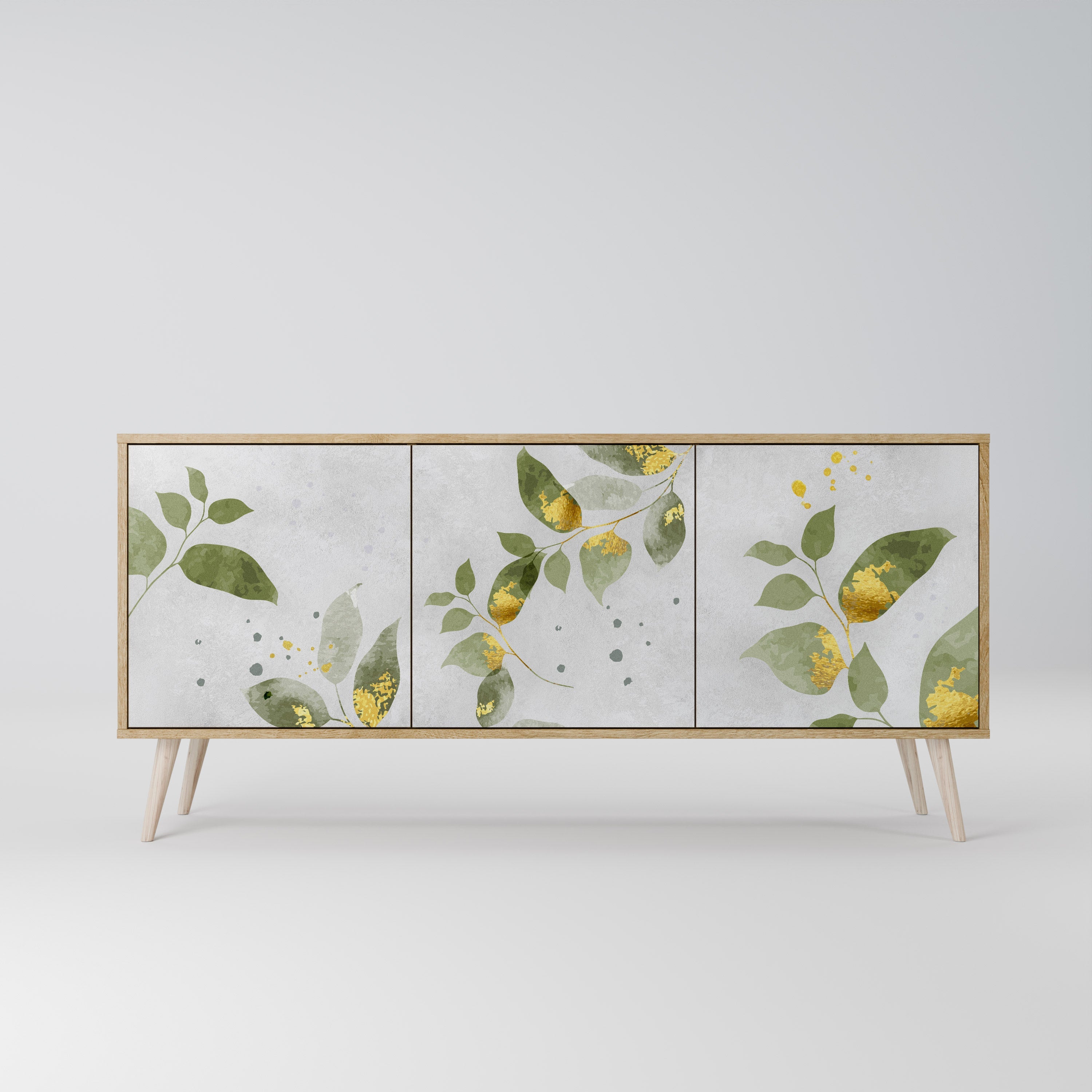 ELEGANT BOTANICS 3-türiges Sideboard in Eichenoptik