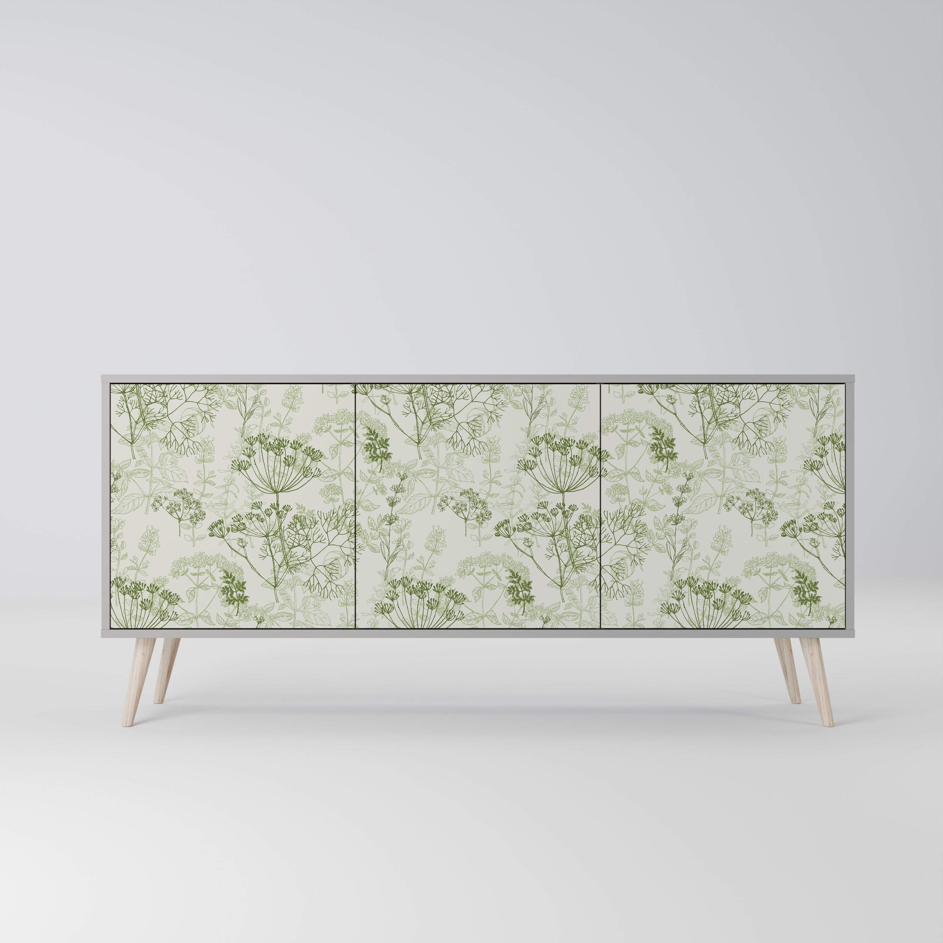 FENNEL BALDACHIN Sideboard mit 3 Türen in grauer Ausführung