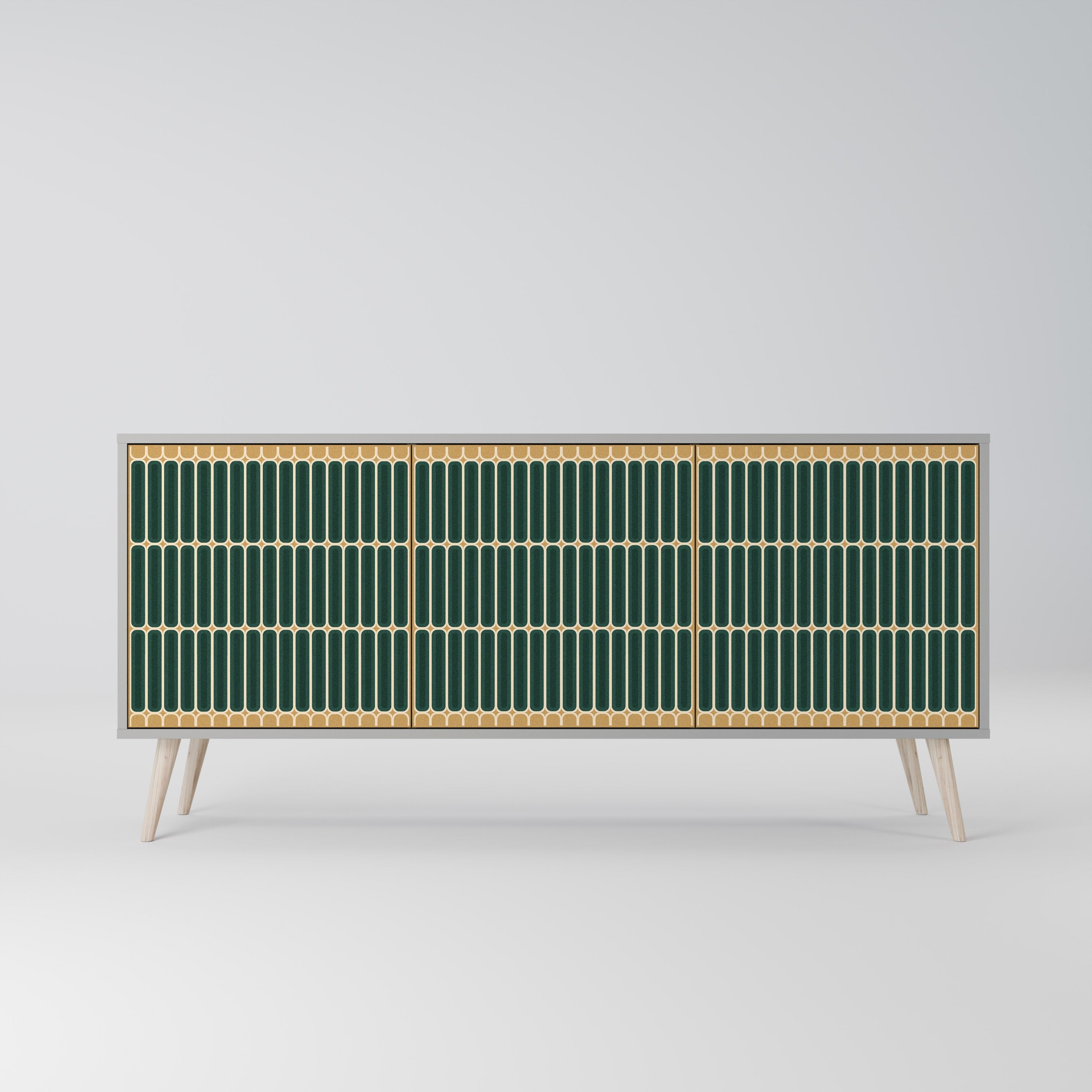 ILUSION GATE Sideboard mit 3 Türen in grauer Ausführung