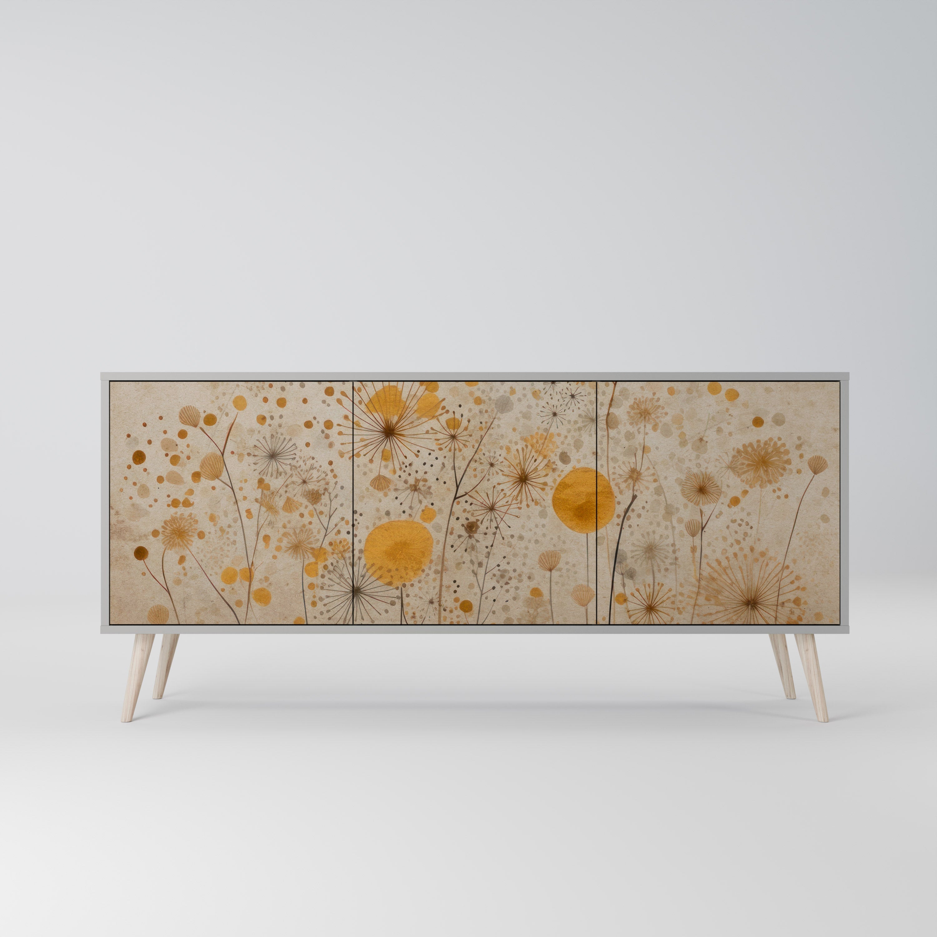 MORNING GLADE Sideboard mit 3 Türen in grauem Finish