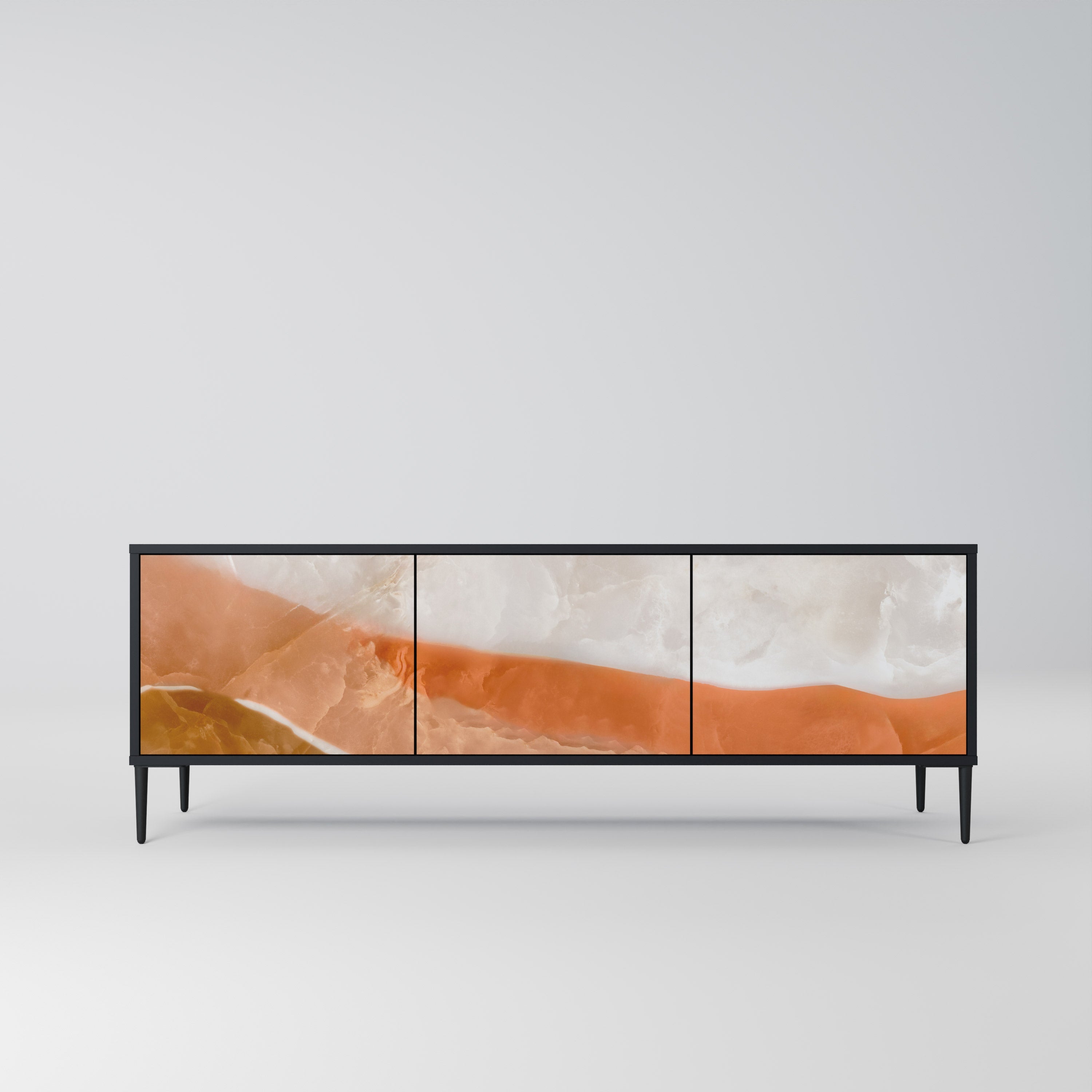 SANDHILLS SPLENDOUR 3-türiger TV-Ständer in Schwarz