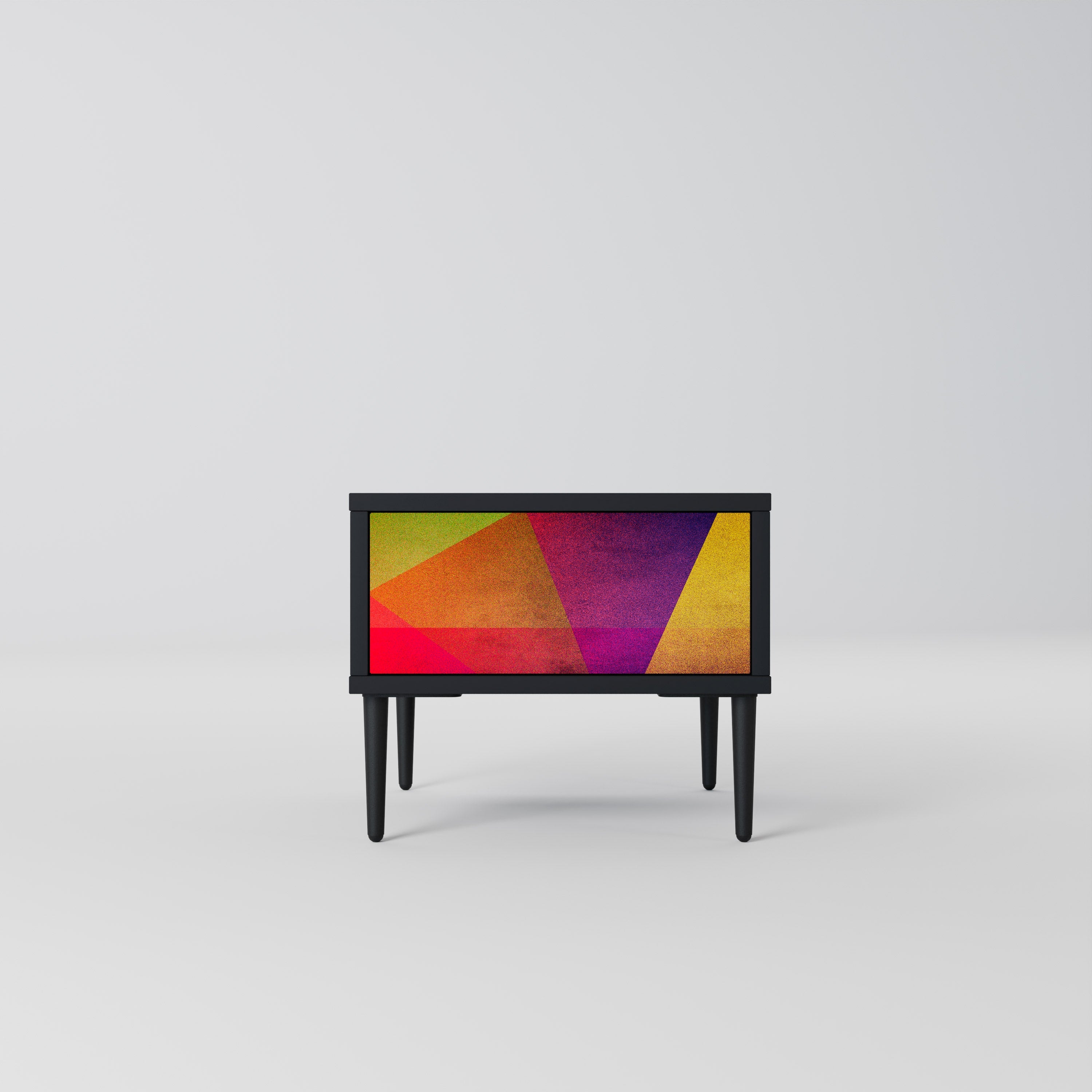 VIVID GEOMETRY Nachttisch in Schwarz