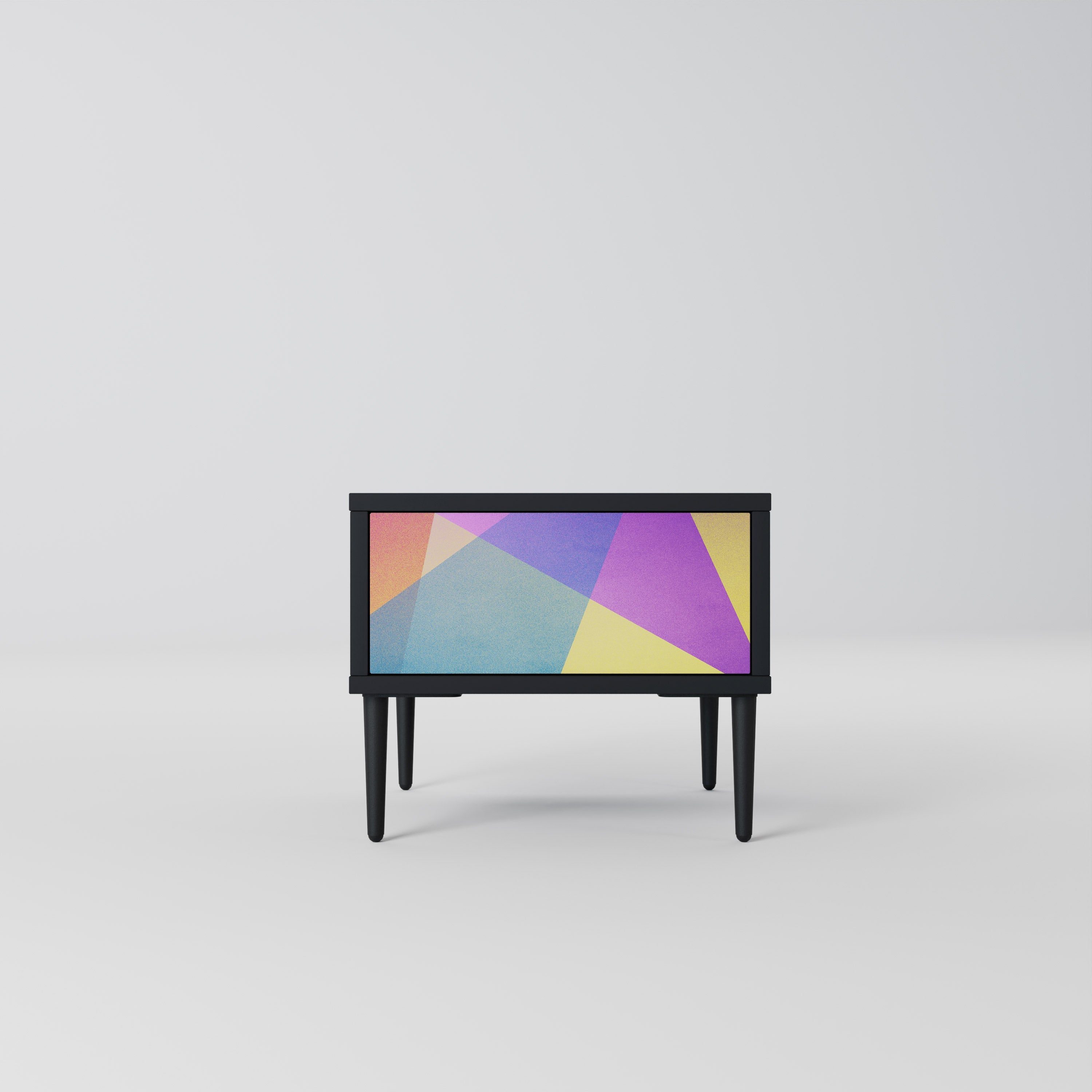 BRIGHT GEOMETRY Nachttisch in Schwarz