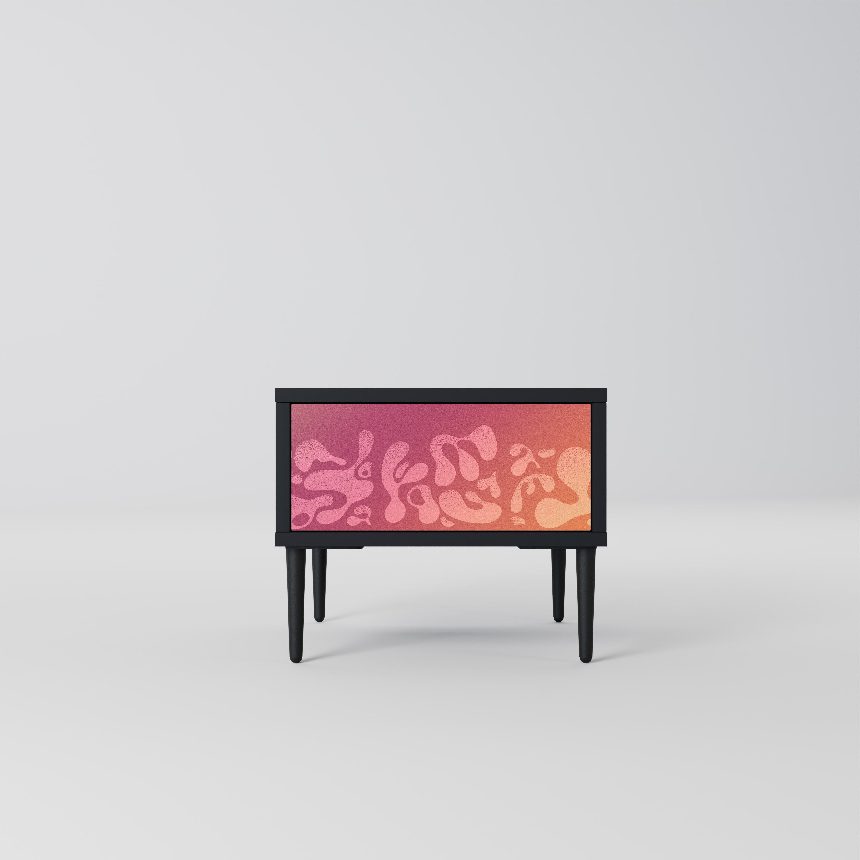 IRREGULAR PINK Nachttisch in schwarzem Finish
