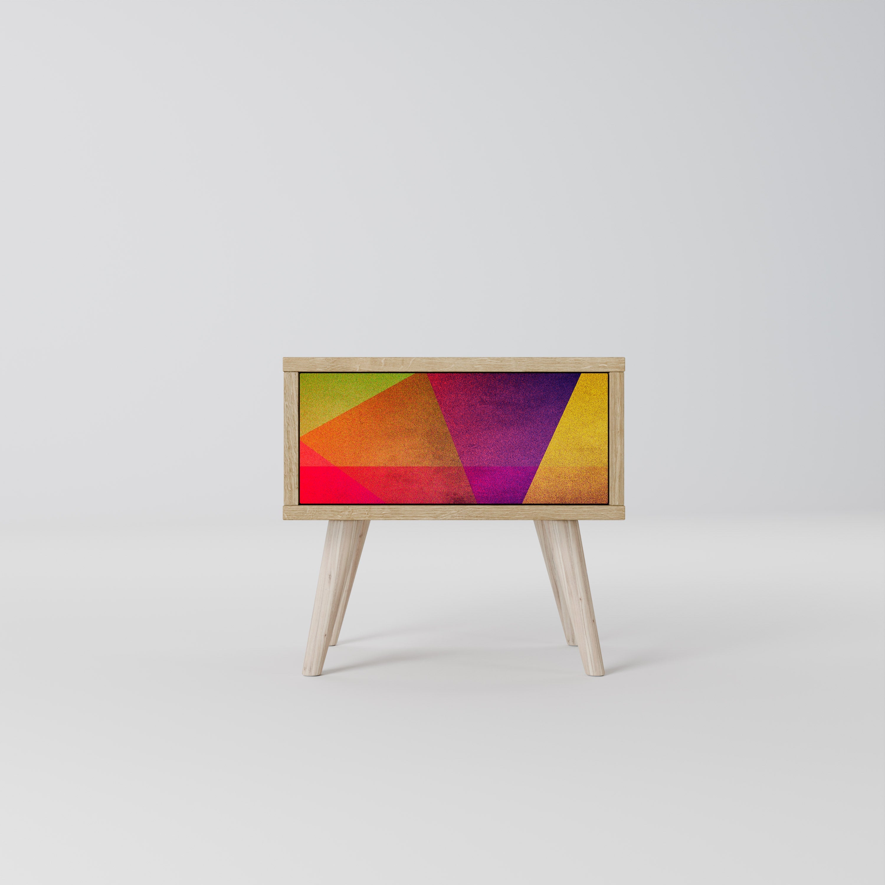VIVID GEOMETRY Nachttisch in Eichenoptik