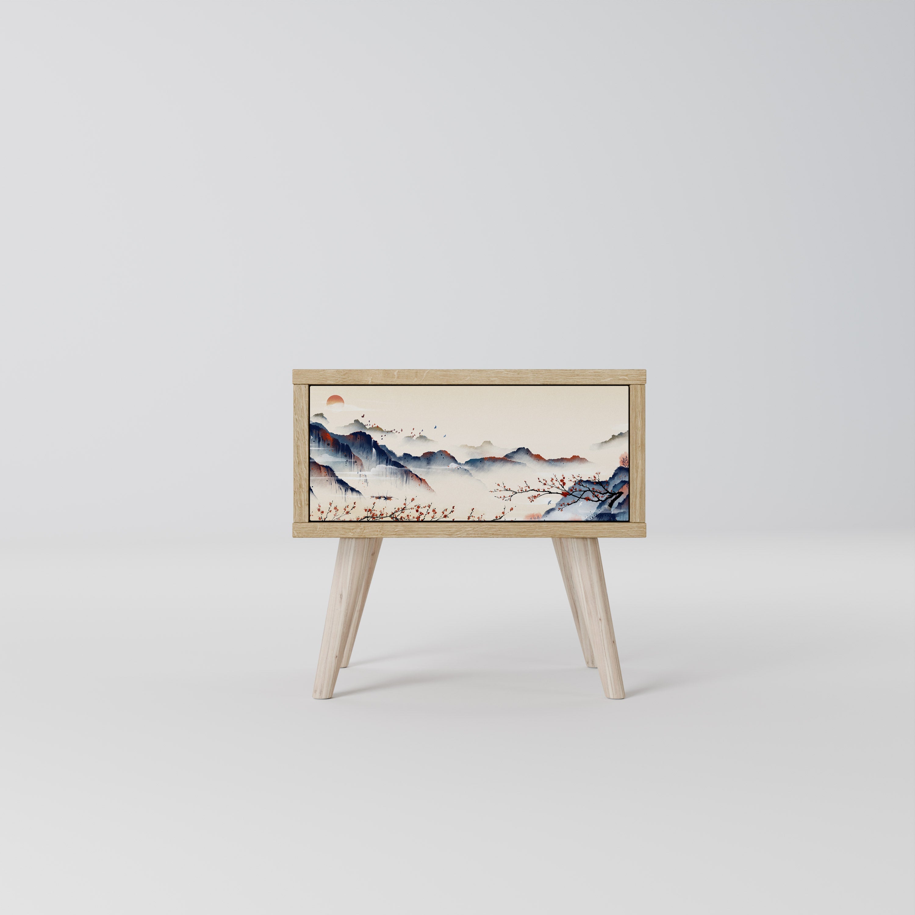 JAPANESE LANDSCAPE Nachttisch in Eichenoptik