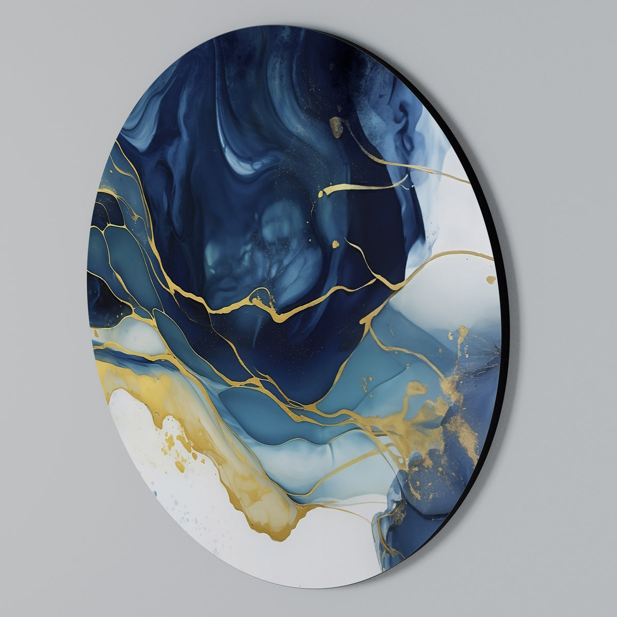 AZURE ALPENGLOW Rundes Wandbild