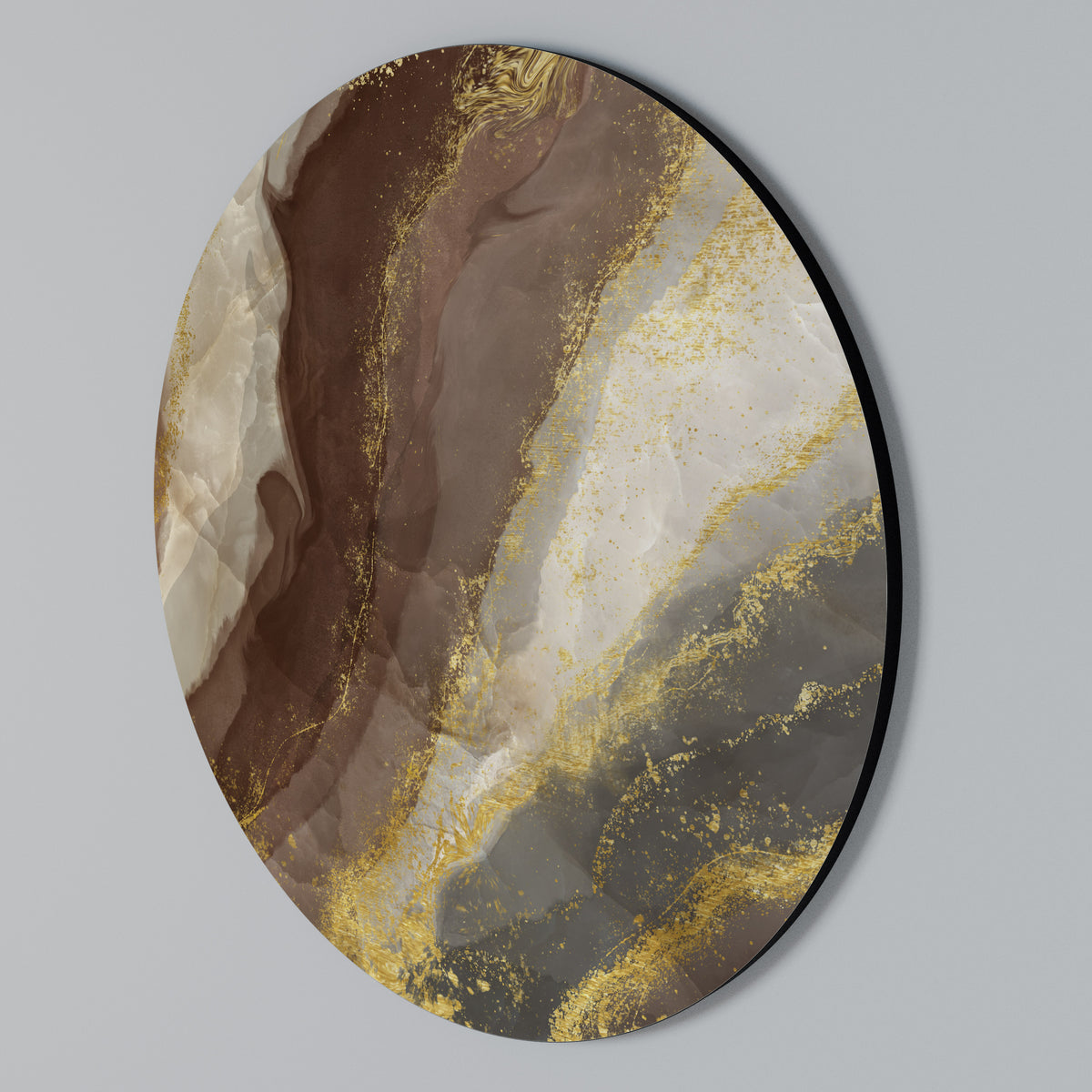 MARBLED ELEGANCE Rundes Wandbild