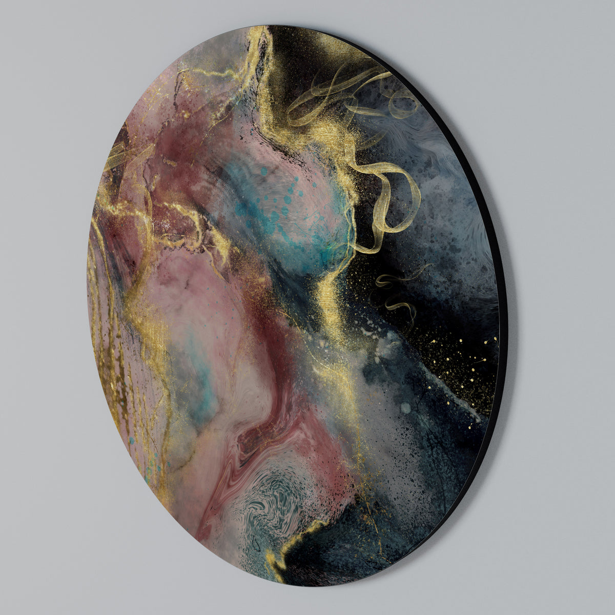 EARTHY MARBLE Rundes Wandbild