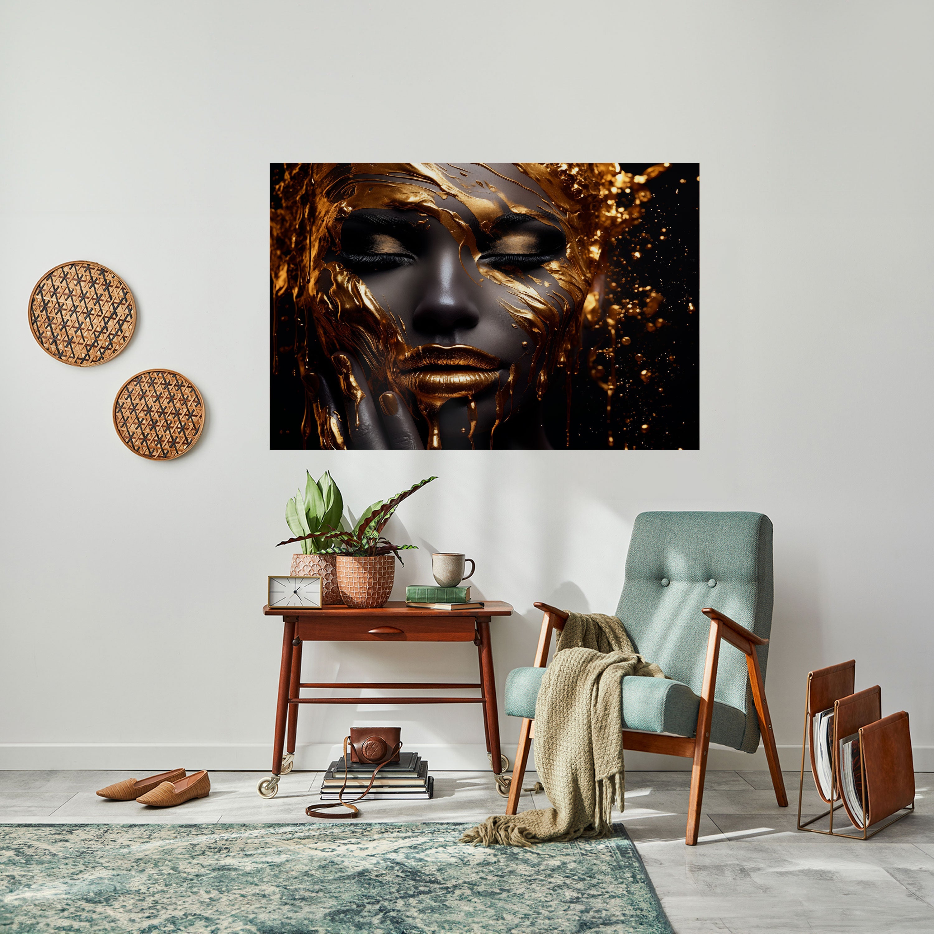 GOLDEN GODDESS Peel and Stick Horizontal Poster
