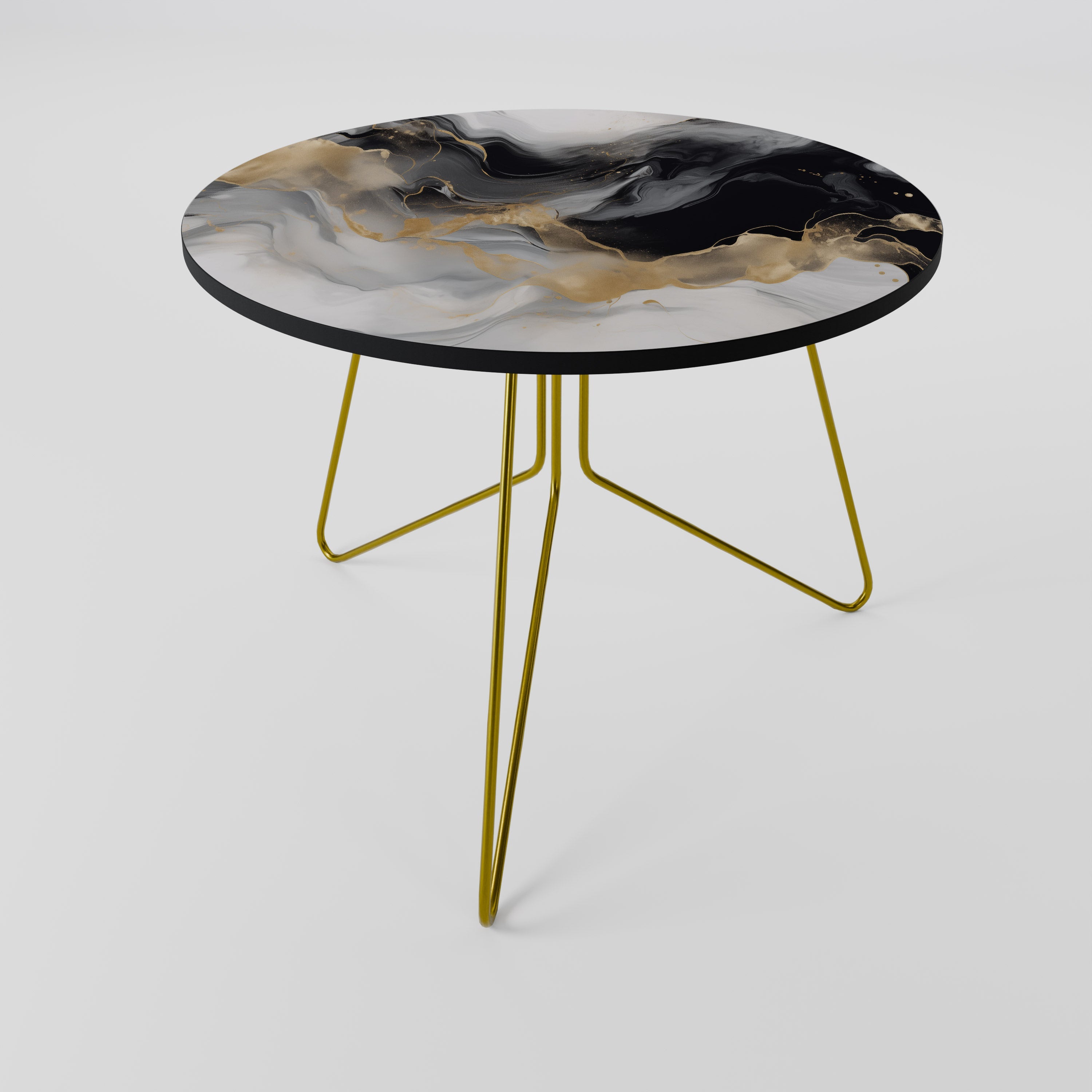 Schwarz-weißer Couchtisch CONFLUENCE 69