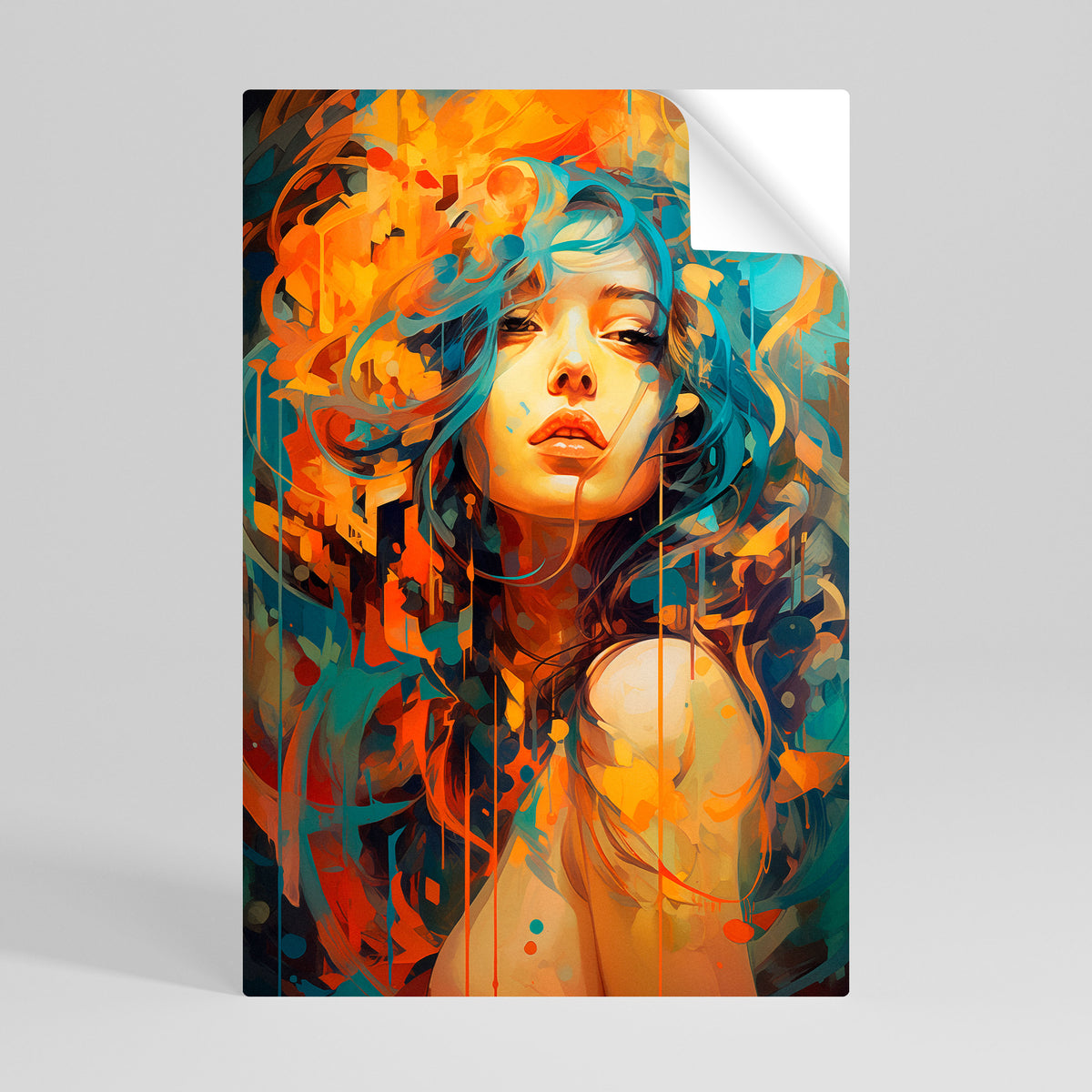 RAINBOW MUSE Selbstklebendes Poster - Hochformat