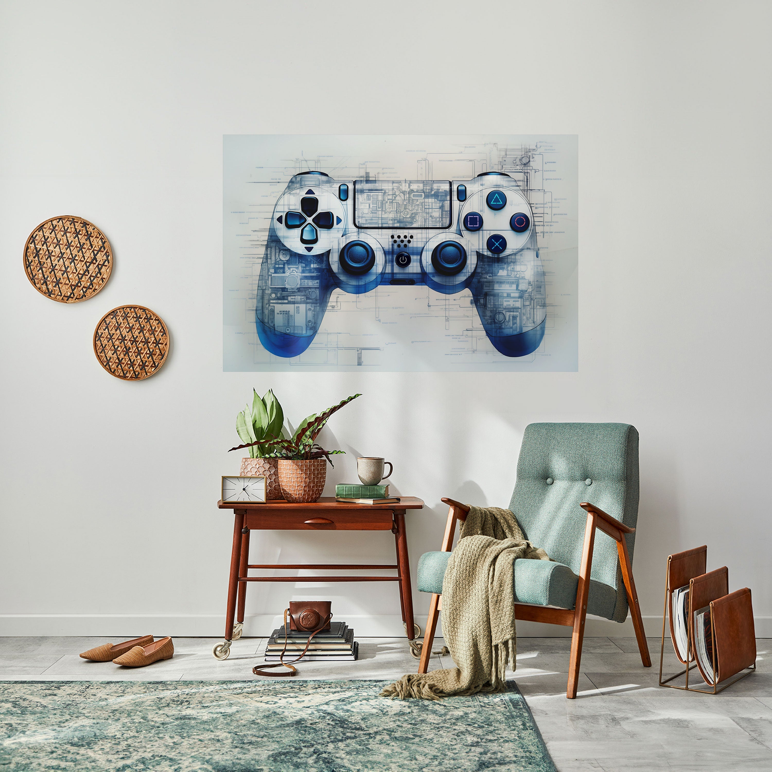 CYBER SCAPE PAD Peel and Stick Horizontal Poster