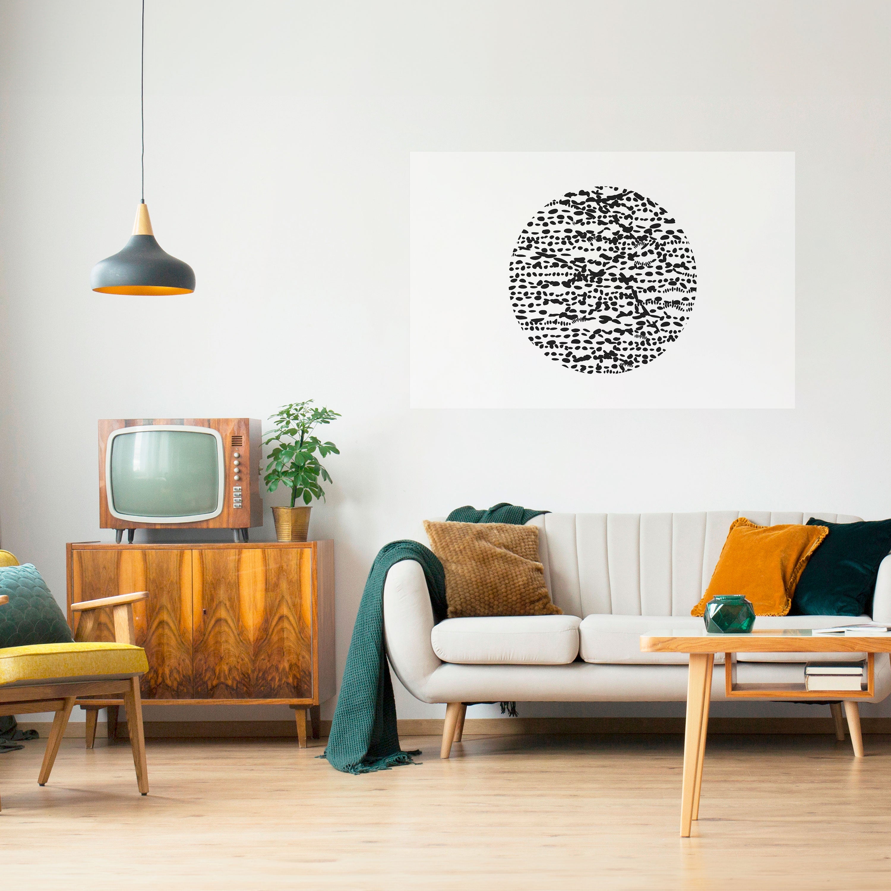 LUNAR LOOM Peel and Stick Horizontal Poster