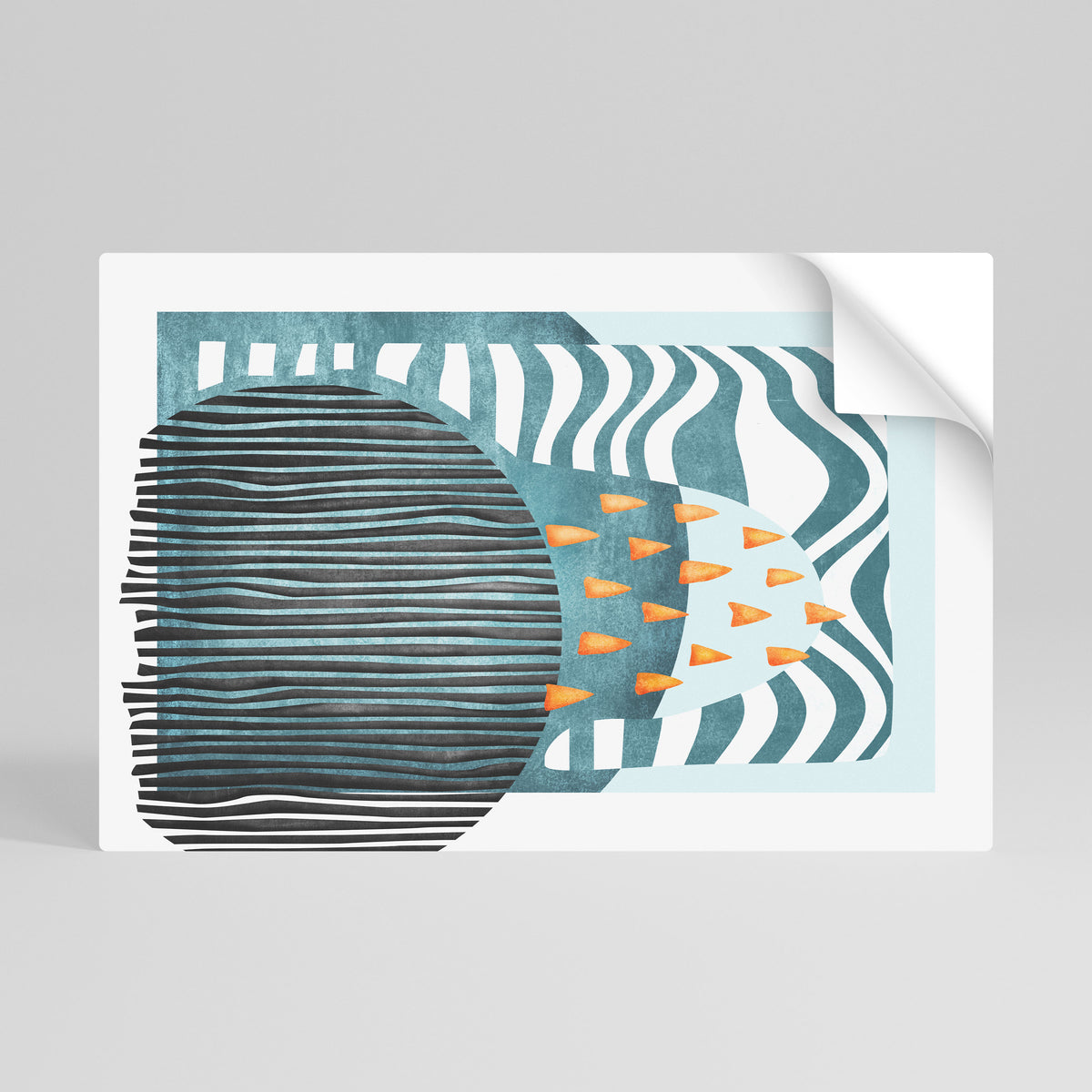 SHROUDED SHAPES Selbstklebendes Horizontal-Poster