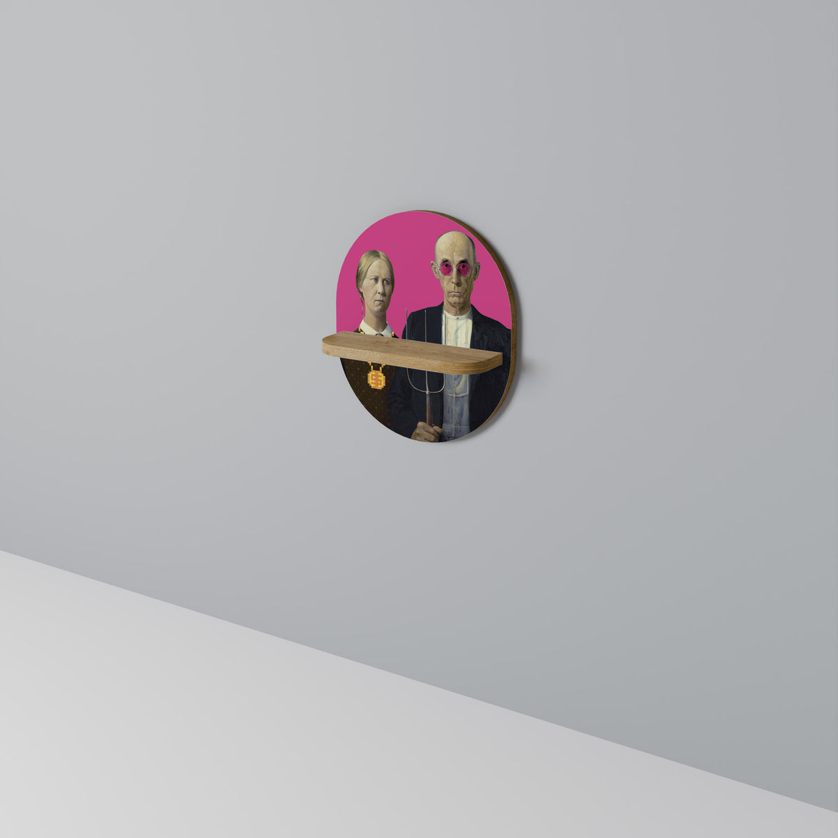 AMERICAN GOTHIC BLING Dekoratives Wandregal